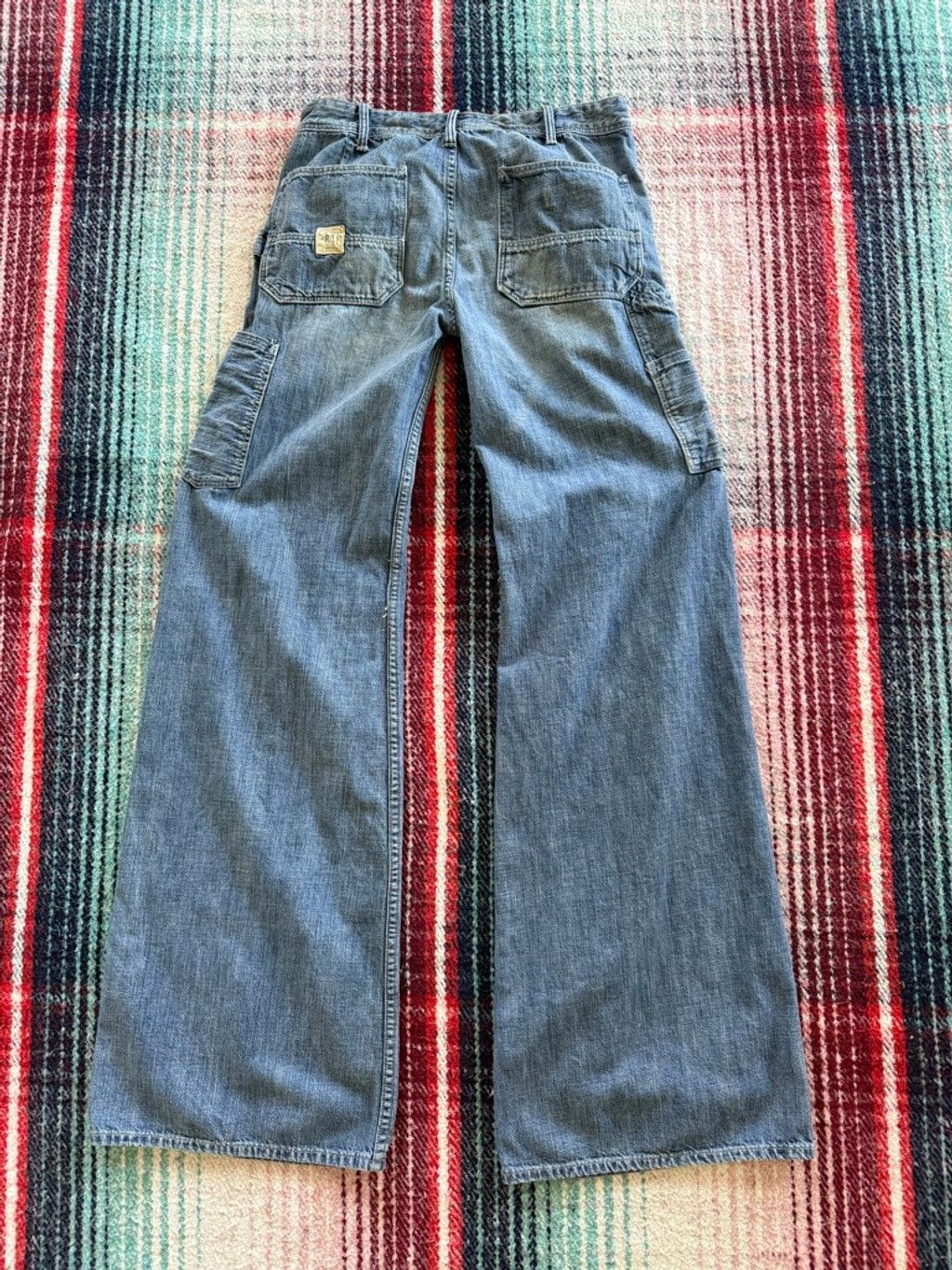 RRL Ralph Lauren 90s RRL Flare Denim Carpenter Pants 26x34 Size 26" / US 2 / IT 38 - 4 Thumbnail