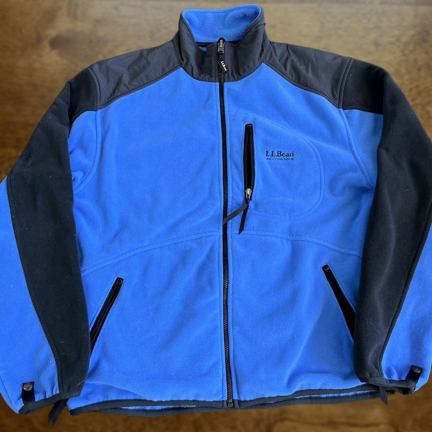 Vintage VINTAGE LL Bean Jacket Mens Large Blue Fleece All Conditions Full Zip Hiking Size US L / EU 52-54 / 3 - 1 Thumbnail