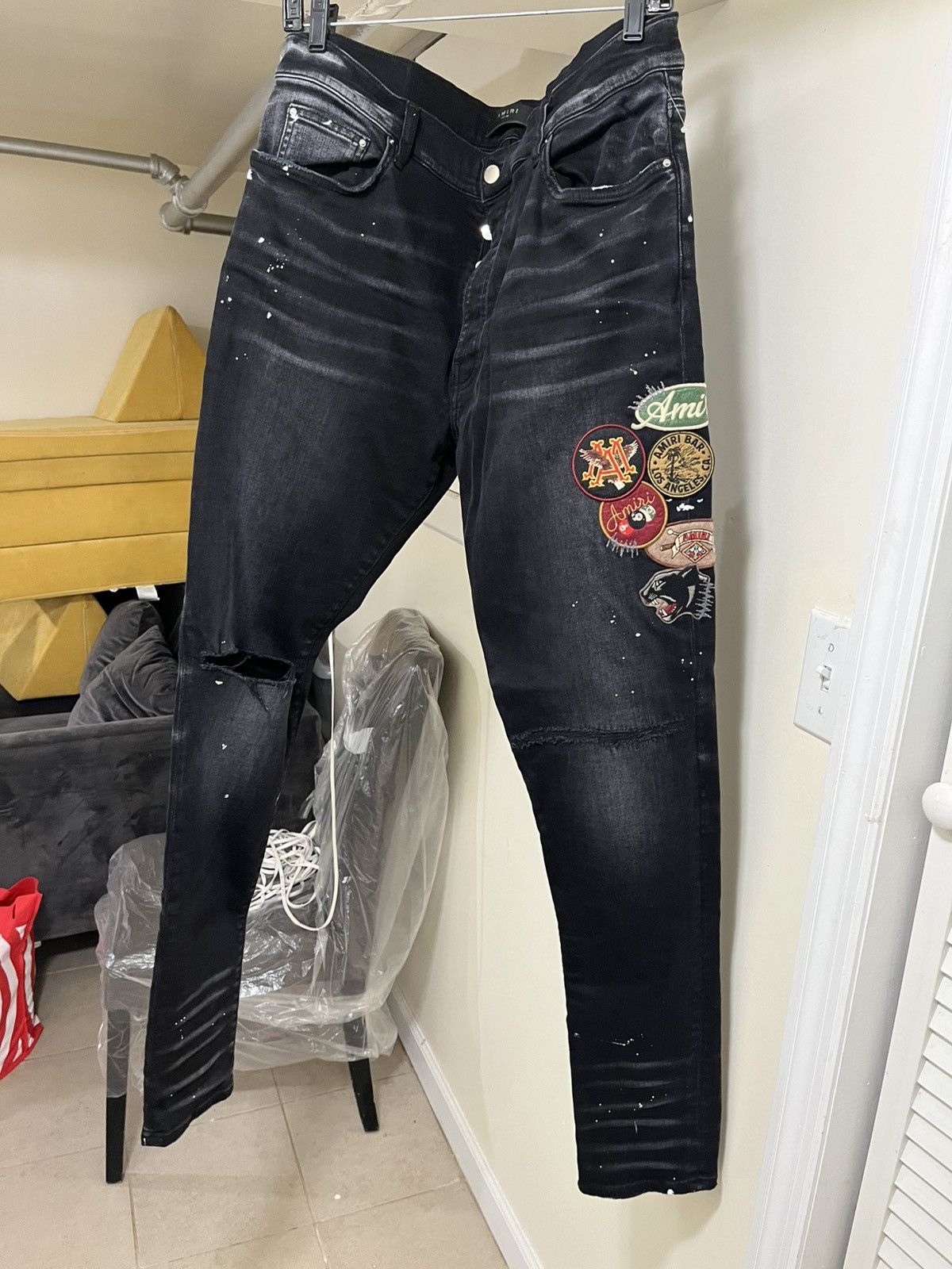 Amiri Amiri Vintage Patch Skinny Jeans Sz 38 Size US 38 / EU 54 - 1 Thumbnail