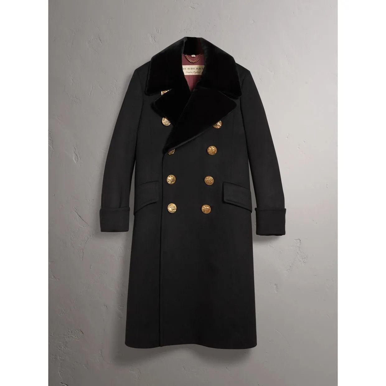 Burberry Burberry Mink Fur Cashmere Coat Black Gold Double breasted Size US M / EU 48-50 / 2 - 1 Thumbnail