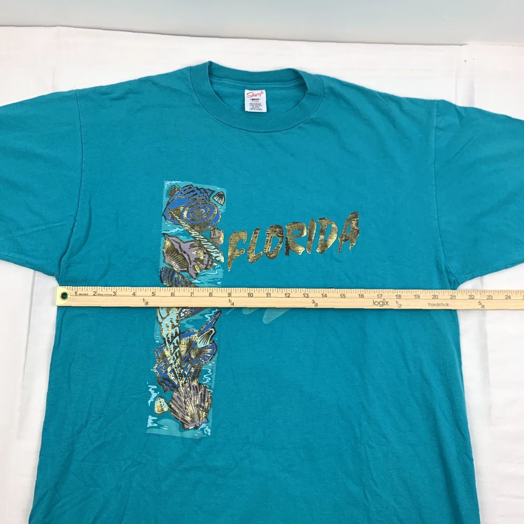Vintage VINTAGE Sherry’s Best T-Shirt Men XL Blue 90s Ocean Nature Sea Shells Florida Size US XL / EU 56 / 4 - 7 Thumbnail