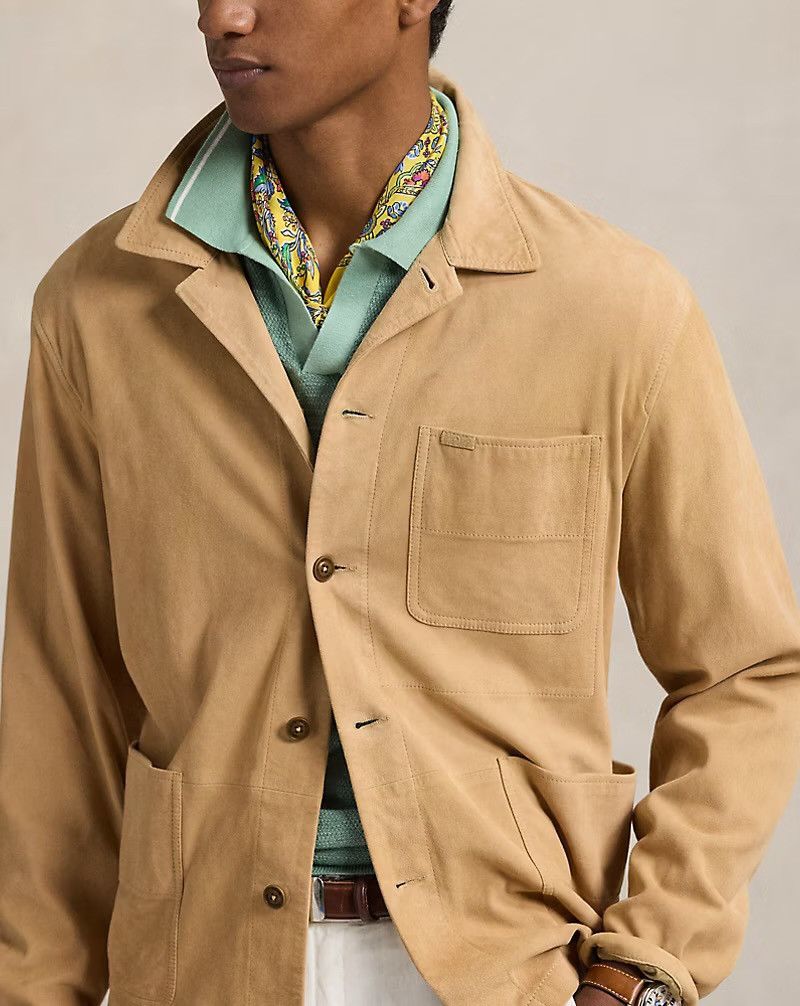 Polo Ralph Lauren Polo Ralph Lauren Leather Suede Utility Jacket Tan Size XL Size US XL / EU 56 / 4 - 4 Thumbnail