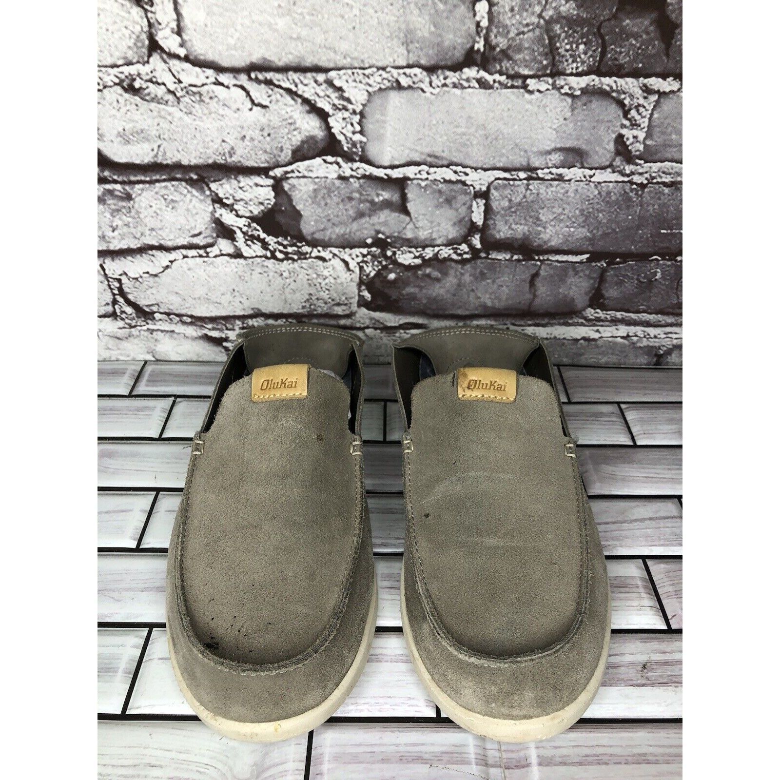Olukai Olukai Mens Nalukai Kala Slip On Loafer Gray Suede Convertib Size US 8 / EU 41 - 21 Thumbnail