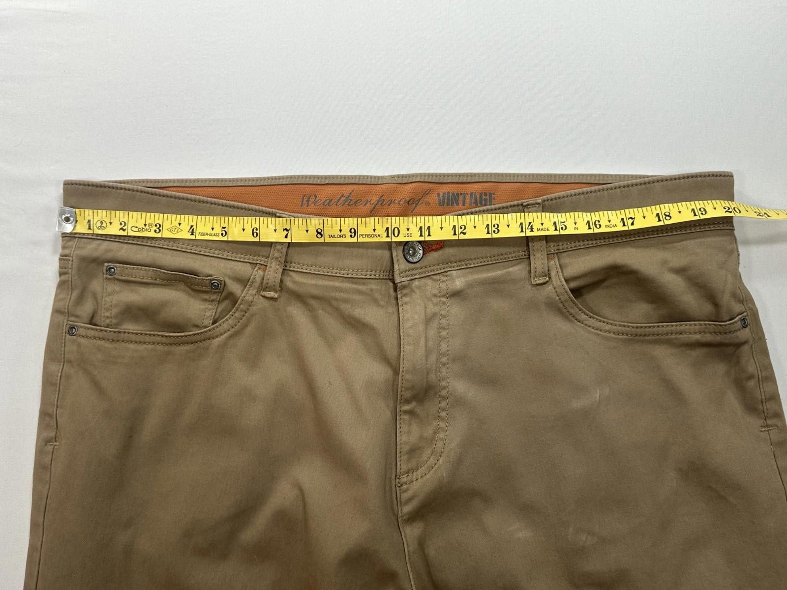 Weatherproof Weatherproof Vintage Cotton Straight Chinos Brown Mens 40/32 Size US 40 / EU 56 - 3 Thumbnail