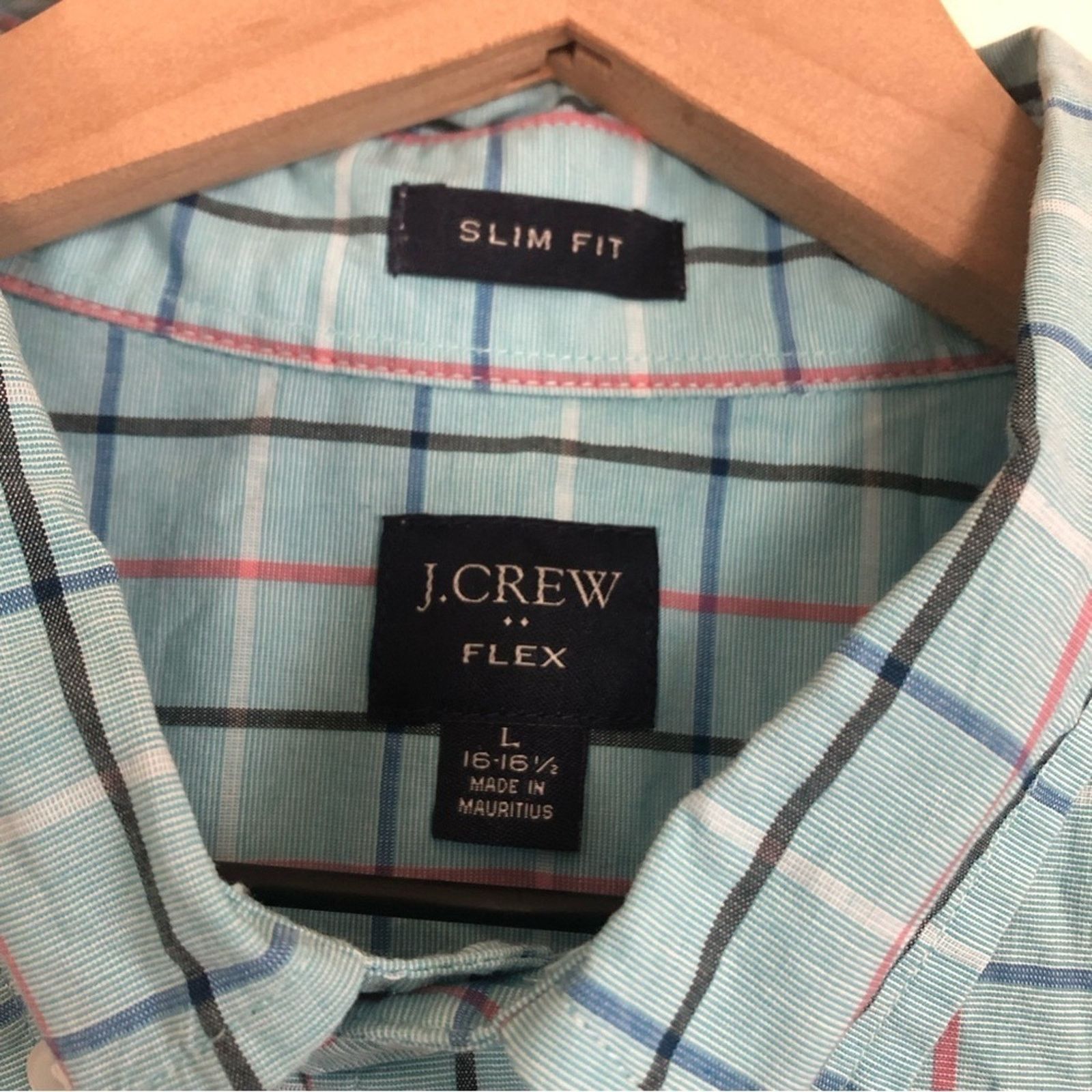 J.Crew J. Crew Men's Slim Fit Flex Blue Plaid Button Down Shirt Size US L / EU 52-54 / 3 - 6 Thumbnail