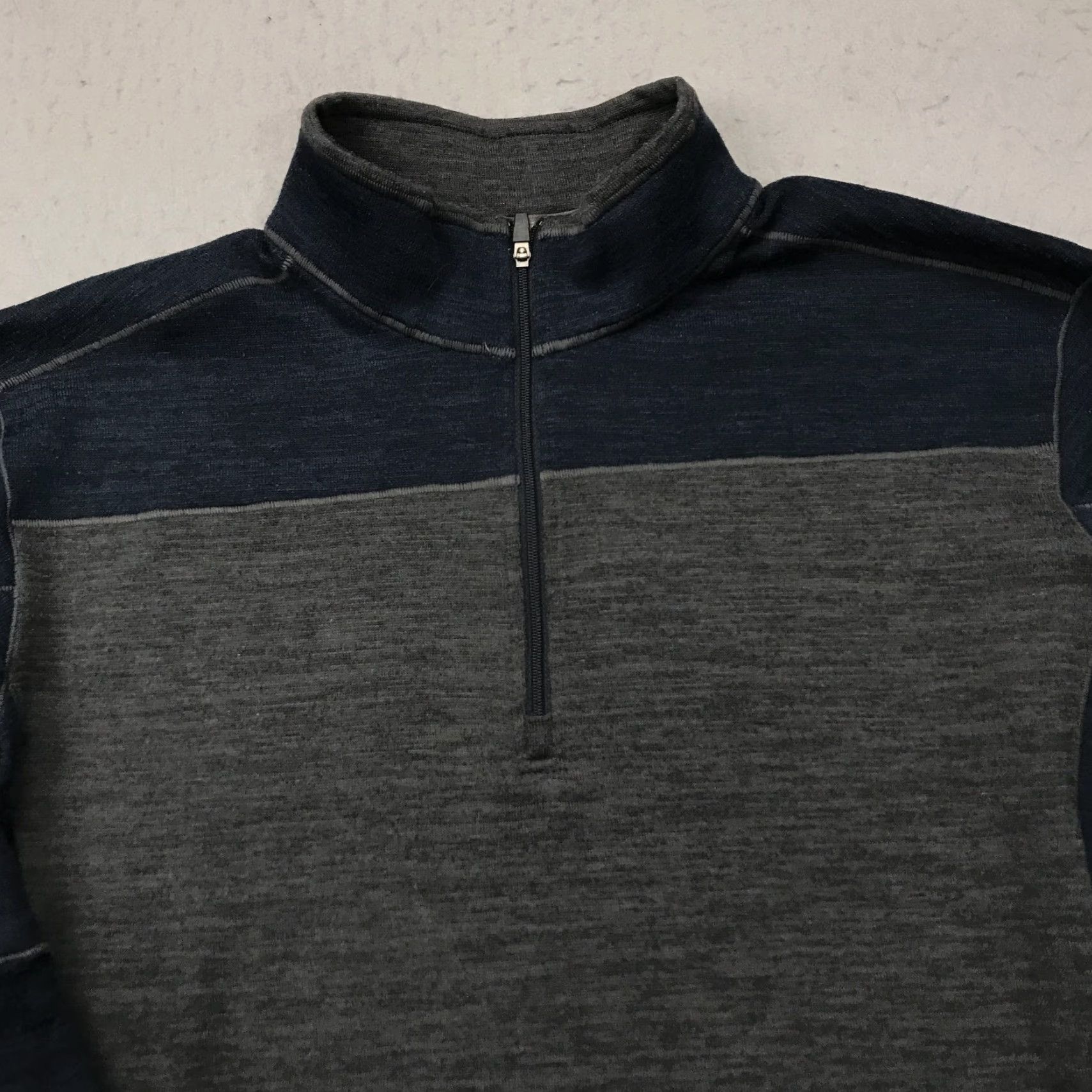 Vintage Kuhl Jacket Mens Large Blue Gray Ryzer 1/4 Quarter Zip Pullover Outdoor Hiking Shirt Adult Large Blue Outdoors 90s (if applicable) Mens Size US L / EU 52-54 / 3 - 2 Thumbnail