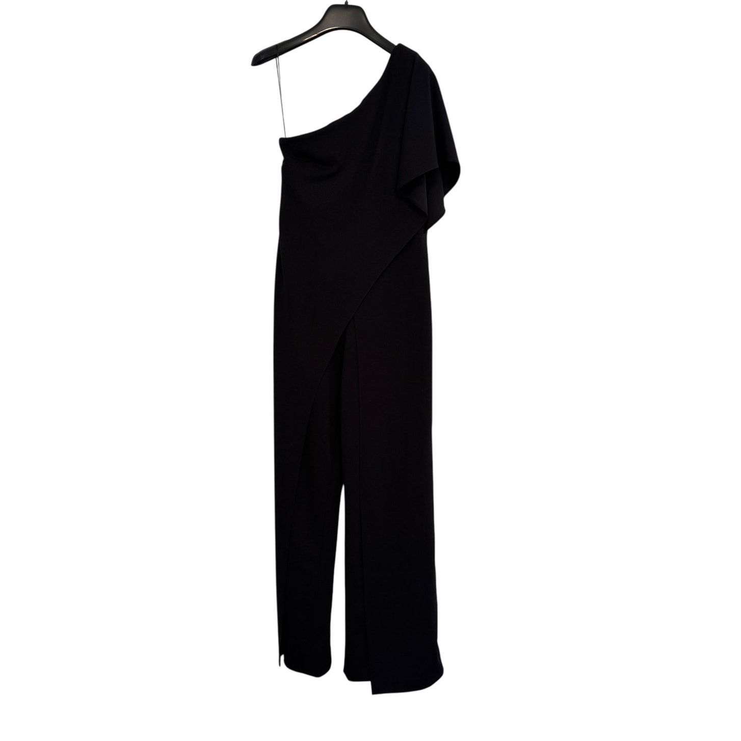 Adrianna Papell Adrianna Papell Black One Shoulder Flowy Jumpsuit Size 4 Size 27" / US 4 / IT 40 - 5 Thumbnail