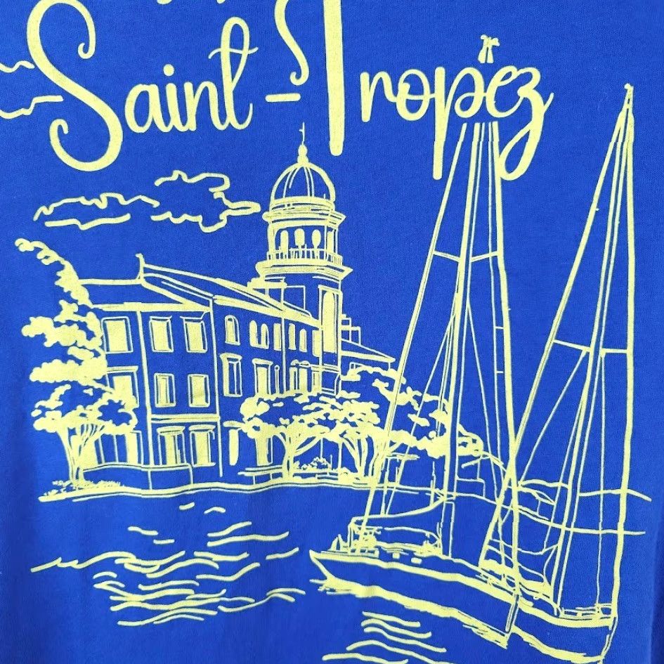 Vintage VINTAGE Saint Tropez Shirt Womens Size Small Blue OVERSIZED Fit French Riviera France Size S / US 4 / IT 40 - 5 Thumbnail