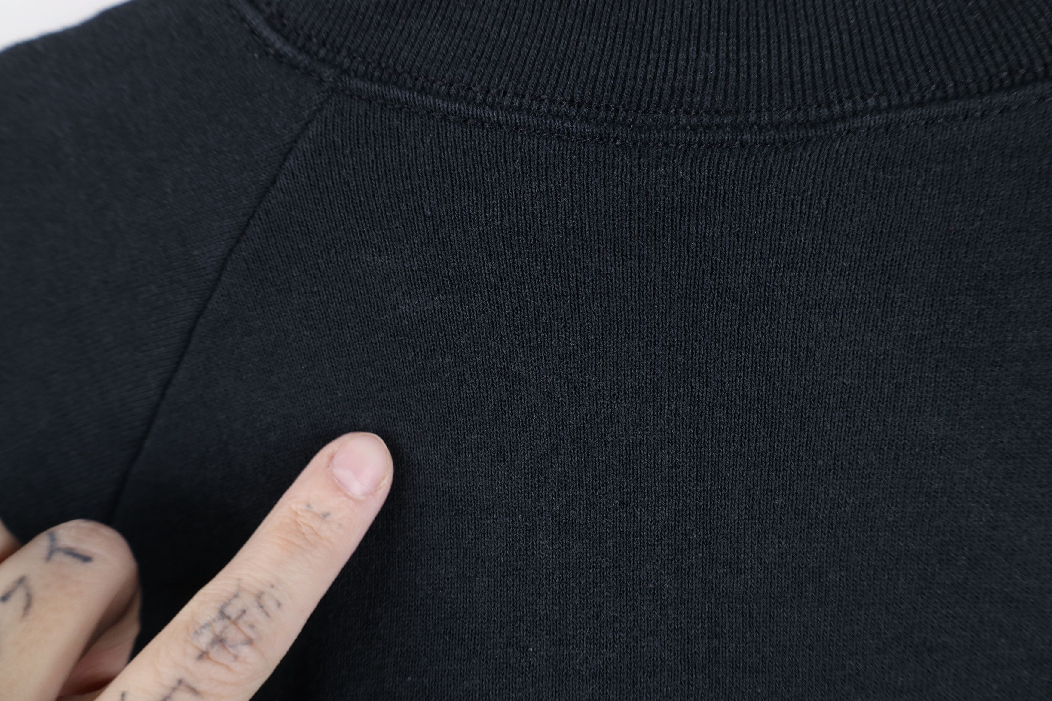 Vintage Vintage 90s Streetwear Blank Crewneck Sweatshirt Black Size M / US 6-8 / IT 42-44 - 9 Thumbnail