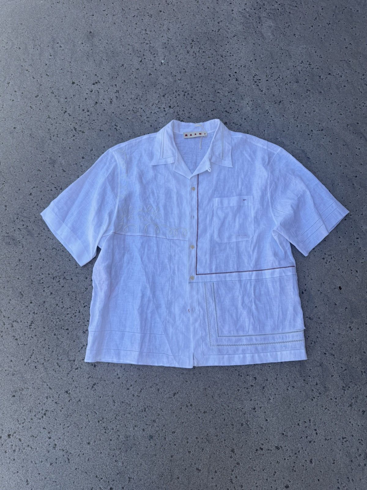 Marni Marni Reconstructed Button Up Shirt Size US XL / EU 56 / 4 - 1 Thumbnail
