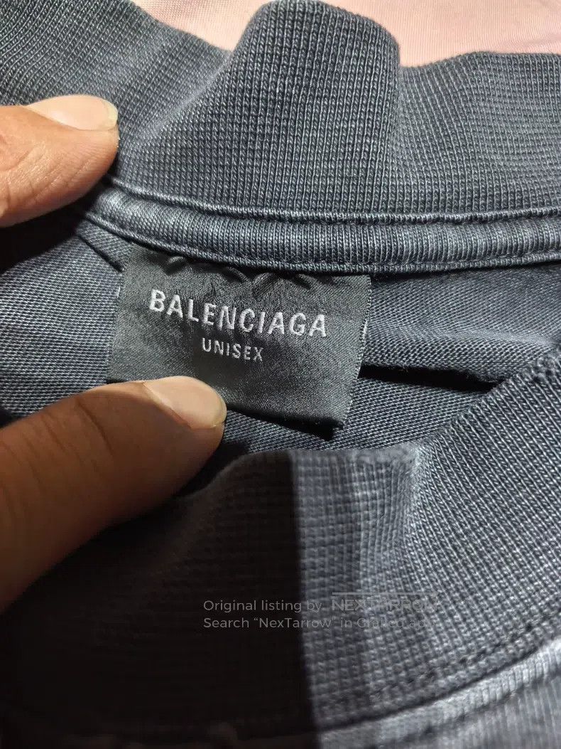 Balenciaga Balenciaga Tape Letter Logo Printed Crewneck Short Sleeve Size US XXL / EU 58 / 5 - 1 Thumbnail