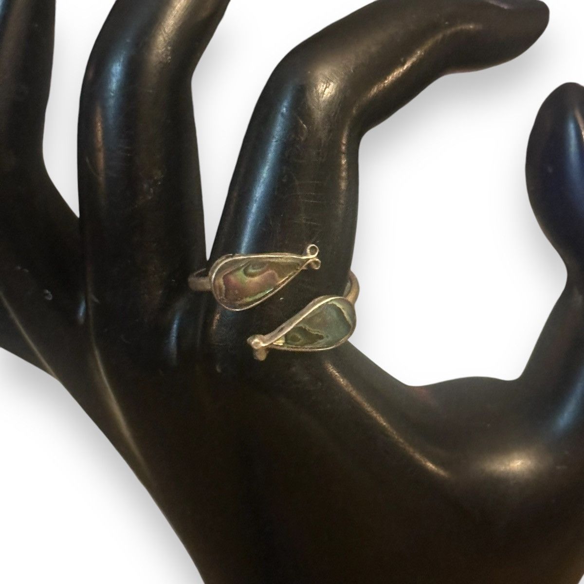 Vintage Vintage abalone teardrop wrap ring Size ONE SIZE - 4 Thumbnail
