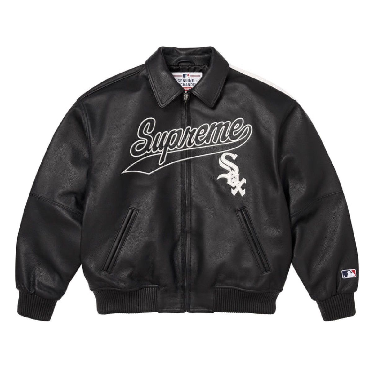 Schott × Supreme Supreme x Schott Hooded Leather Bomber