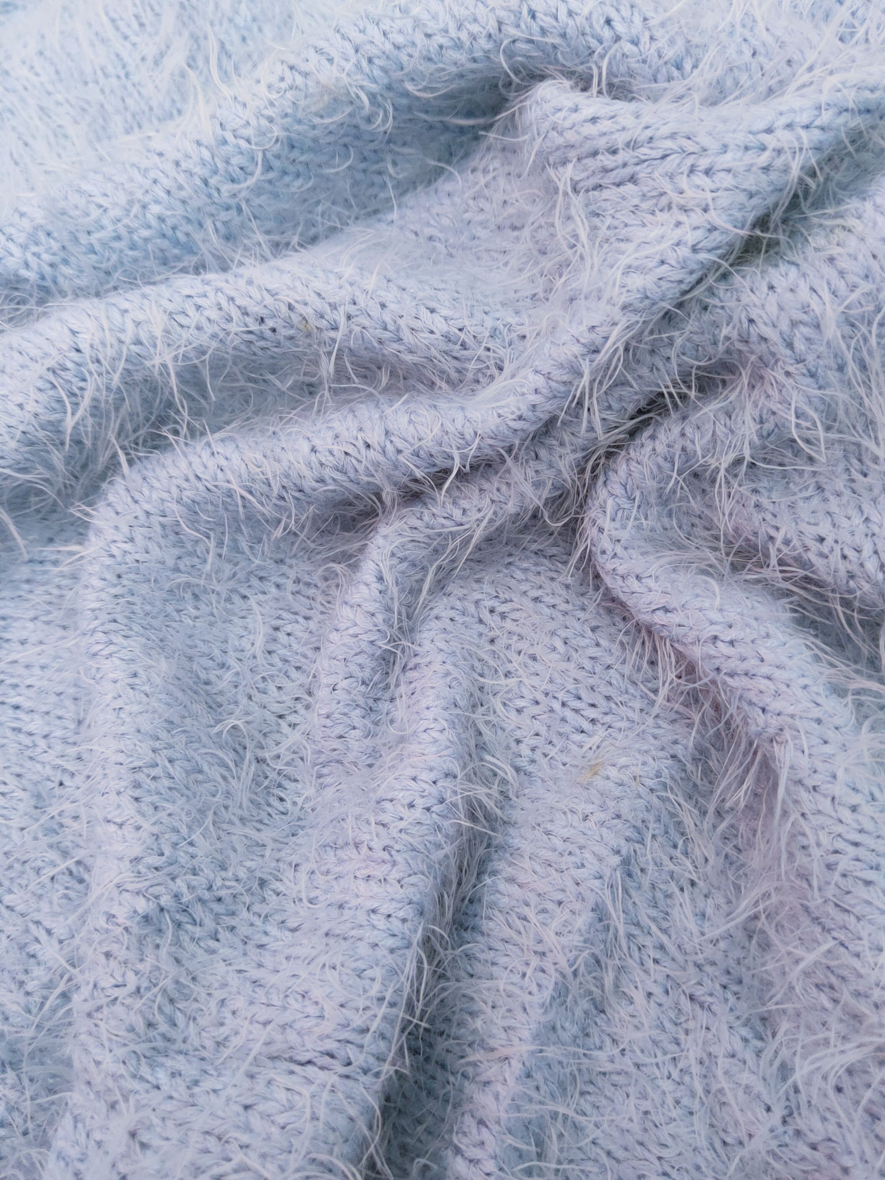 Japanese Brand Gorge Blue Shag Shaggy Fur Mohair Knitwear #S1928 Size M / US 6-8 / IT 42-44 - 10 Thumbnail