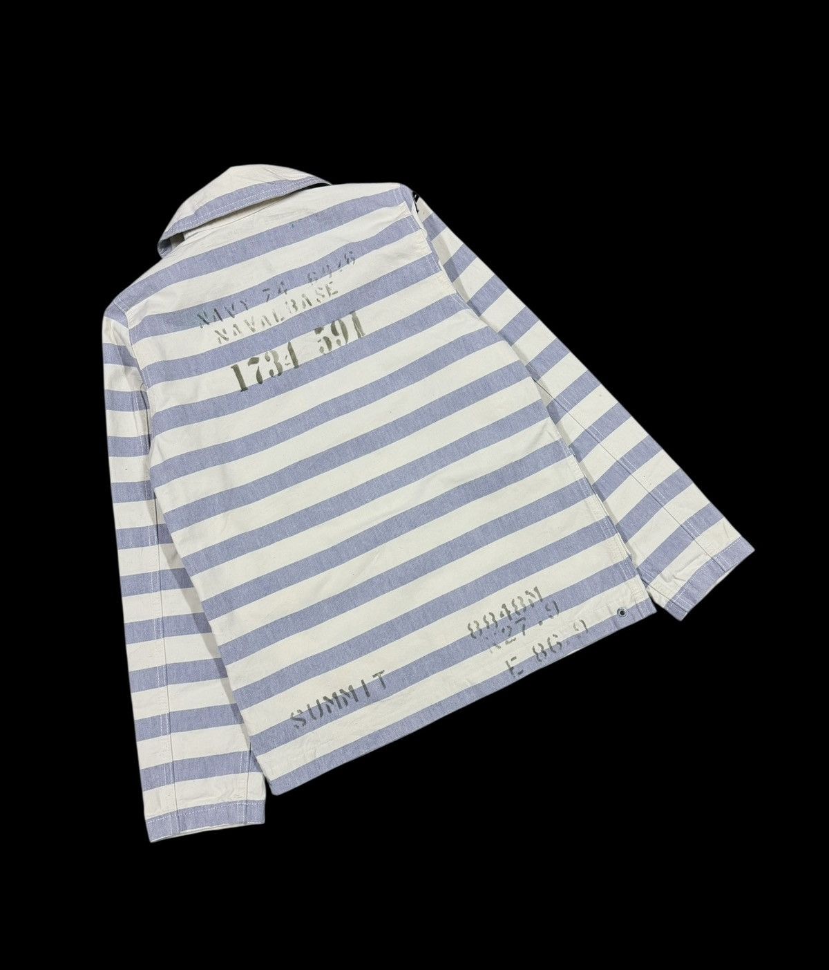 Denime Denime Dungaree Shawl Color Handloom Striped Jacket Size US S / EU 44-46 / 1 - 14 Thumbnail