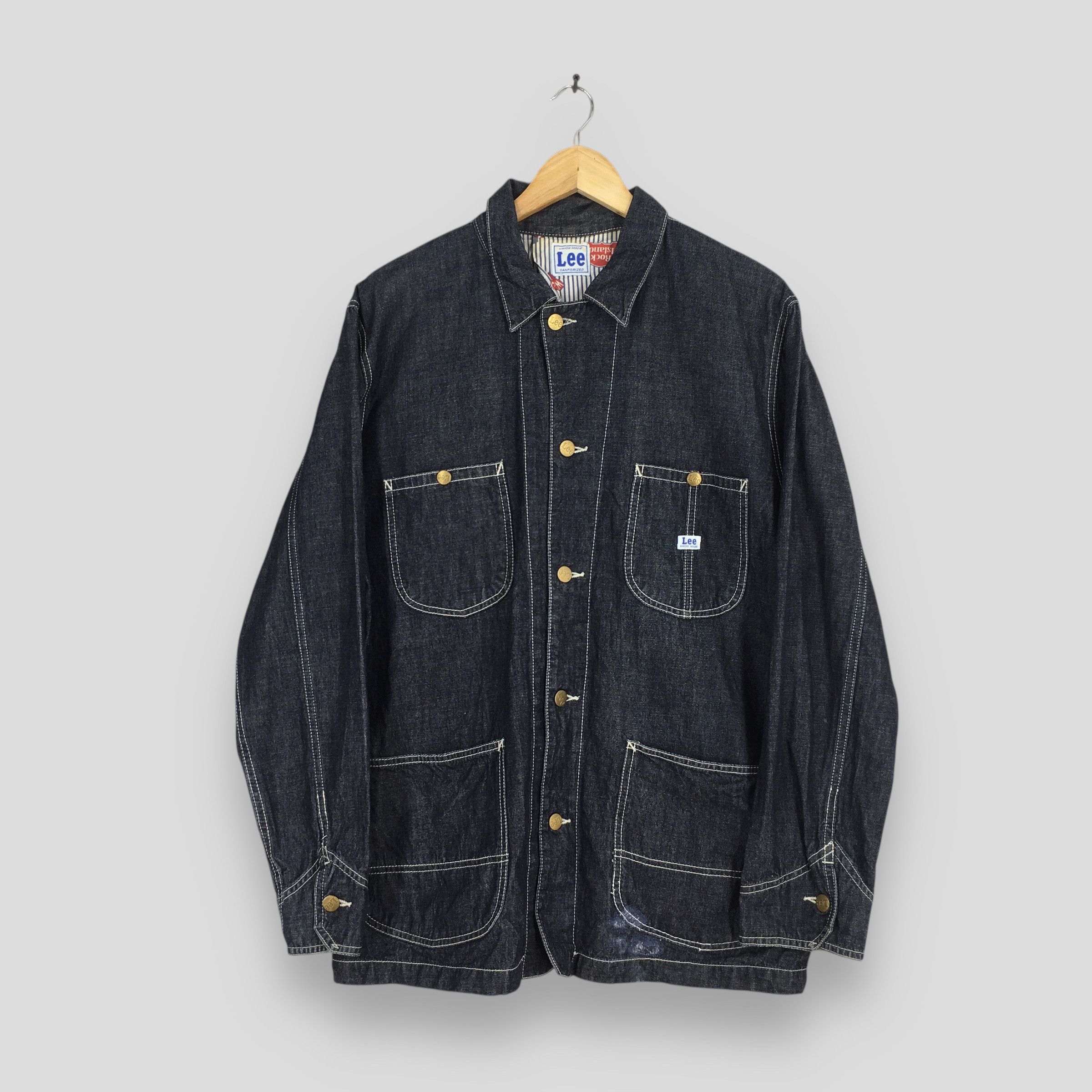 Lee Vintage 1990's Lee Sanforized Denim Worker Jacket Large Size US L / EU 52-54 / 3 - 1 Thumbnail