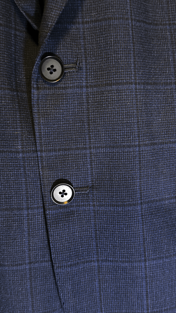Isaia New Isaia Sport Coat - Navy Windowpane Pattern Size 44R - 3 Thumbnail