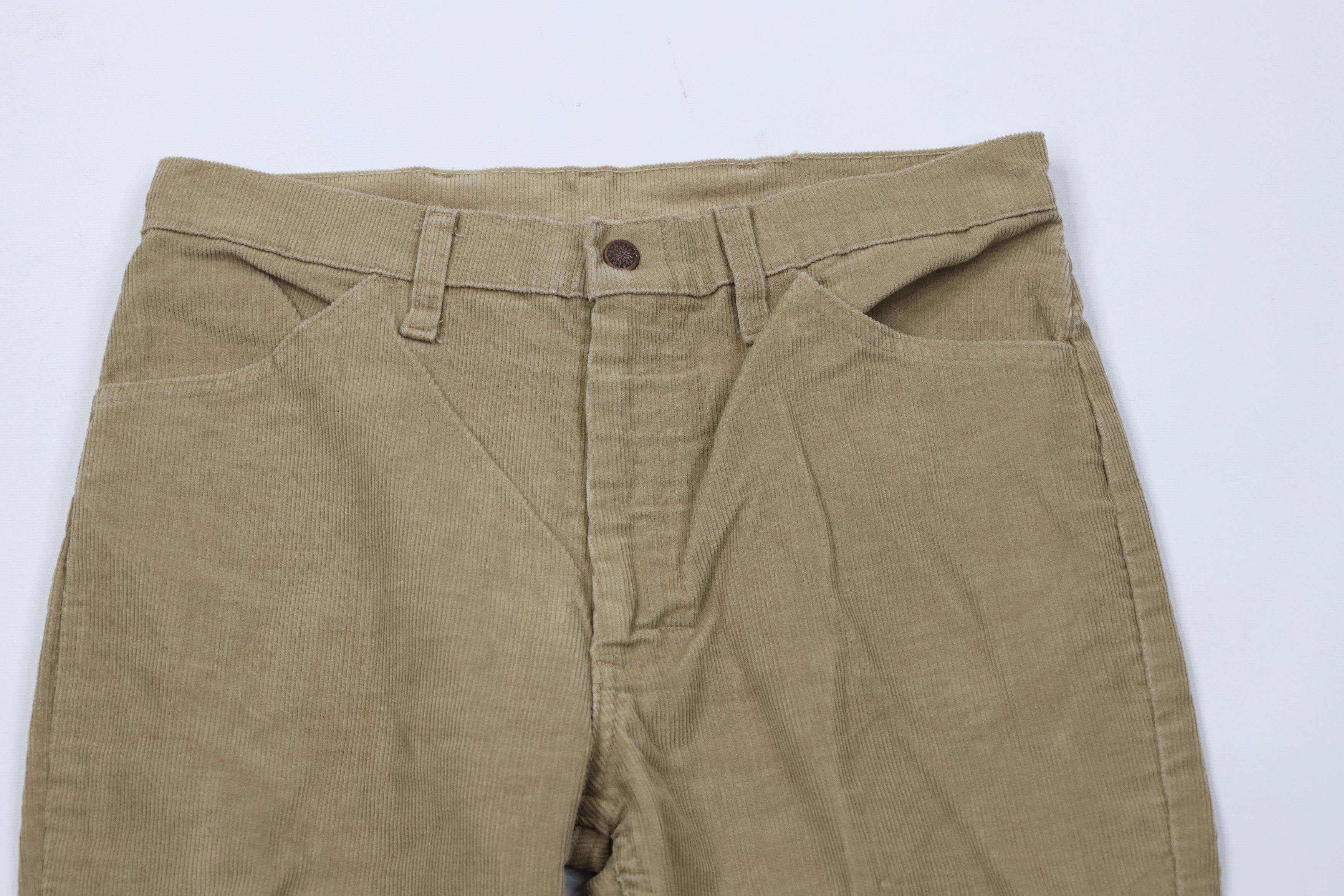 Vintage Vintage 70s Streetwear Wide Leg Corduroy Chino Pants USA Size US 30 / EU 46 - 2 Thumbnail