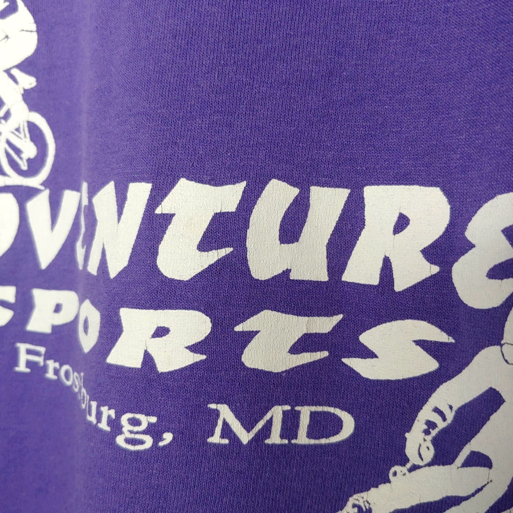 Vintage VINTAGE Hanes Heavyweight Adventure Sports Shirt Men Large Purple Short Sleeve Crew Neck Ski Bike Frostburg MD 90s Size US L / EU 52-54 / 3 - 4 Thumbnail