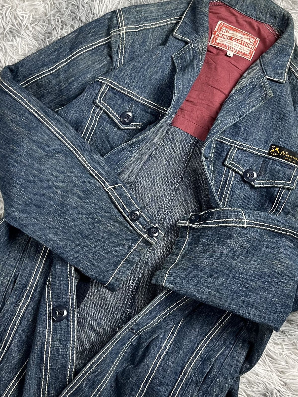Vintage Vintage Prime Clothing Jacket Denim Size US L / EU 52-54 / 3 - 8 Thumbnail