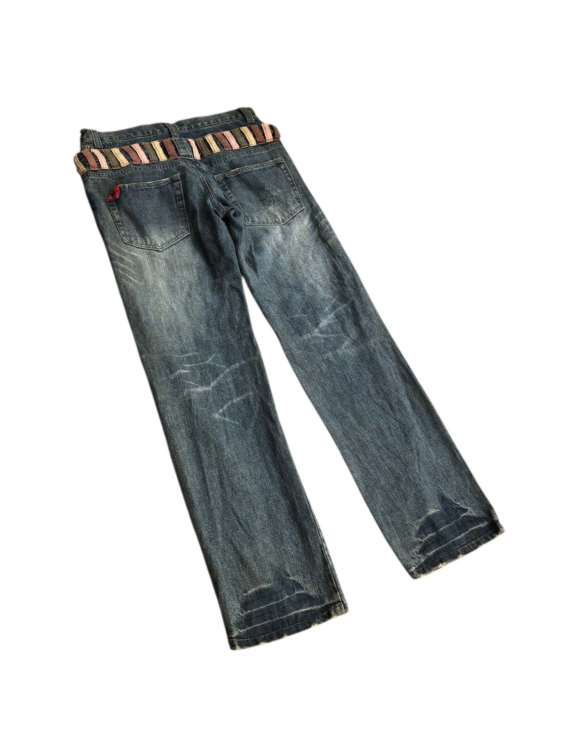 If Six Was Nine 2000s Double Waist Fading Jeans Vkei style Y2k Japanese Size US 30 / EU 46 - 6 Thumbnail