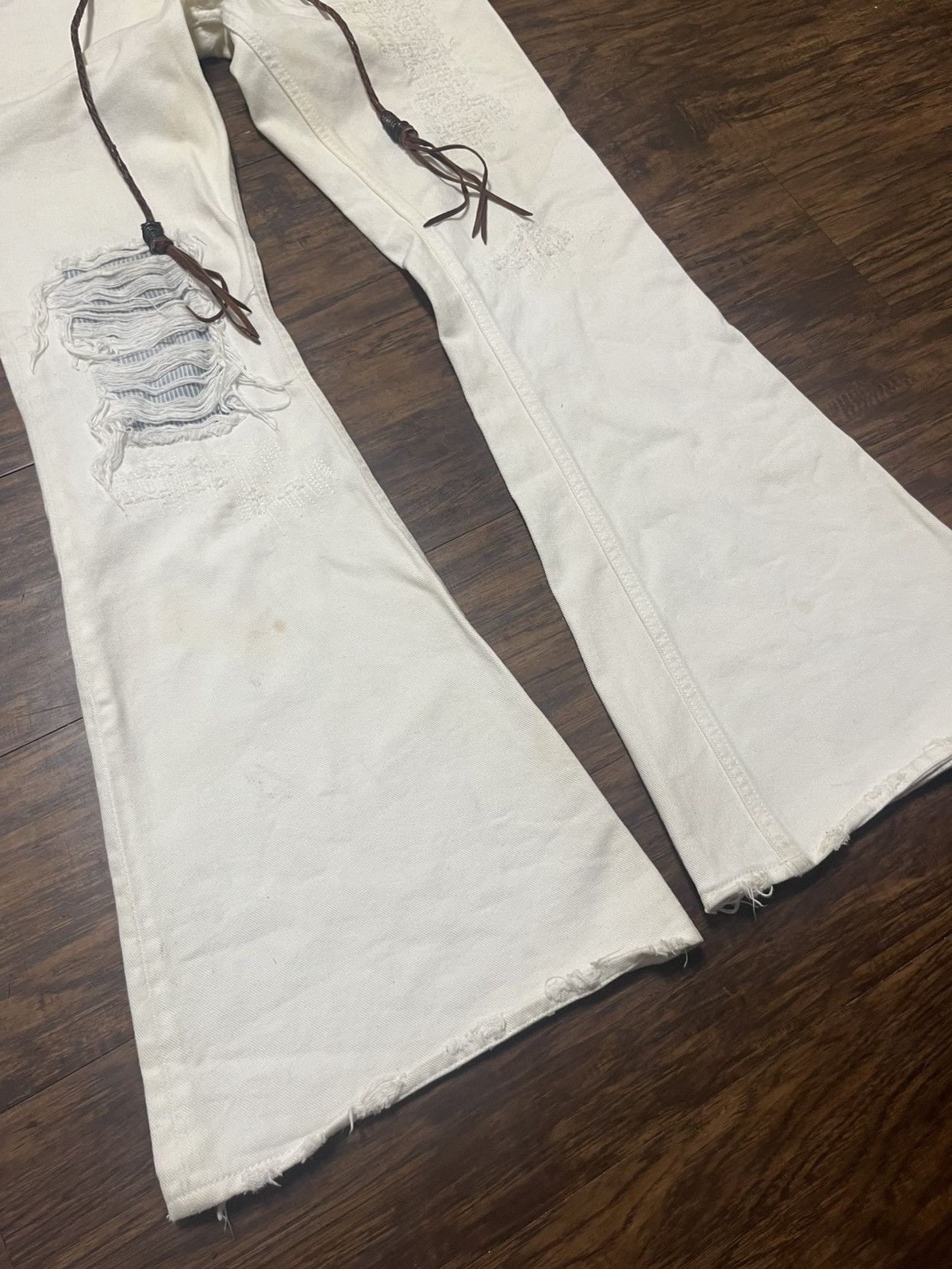 Japanese Brand Led Rechwe Veronica 2005 Guerrilla Wild Lace up Flares Size US 30 / EU 46 - 4 Thumbnail