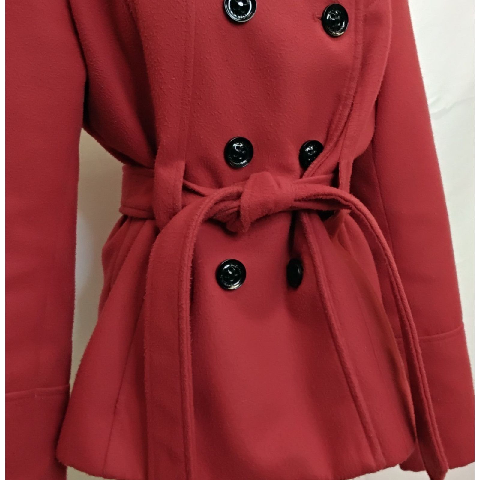 Guess Guess Peacoat Women's Large Red Vintage 2000s Belted Size L / US 10 / IT 46 - 5 Thumbnail