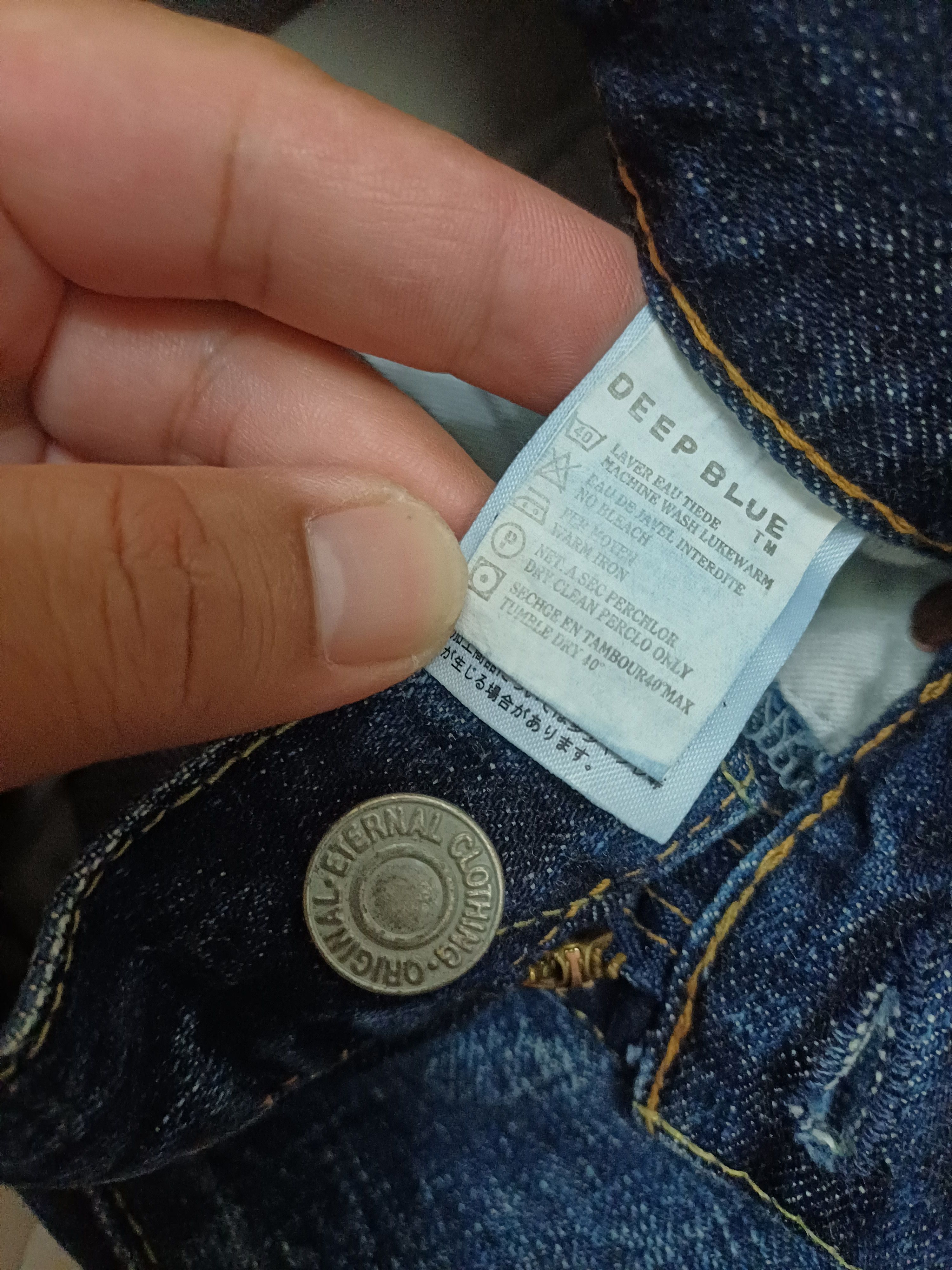 Japanese Brand Nice Jeans Deep Blue by Eternal Clothing Size 28" / US 6 / IT 42 - 6 Thumbnail