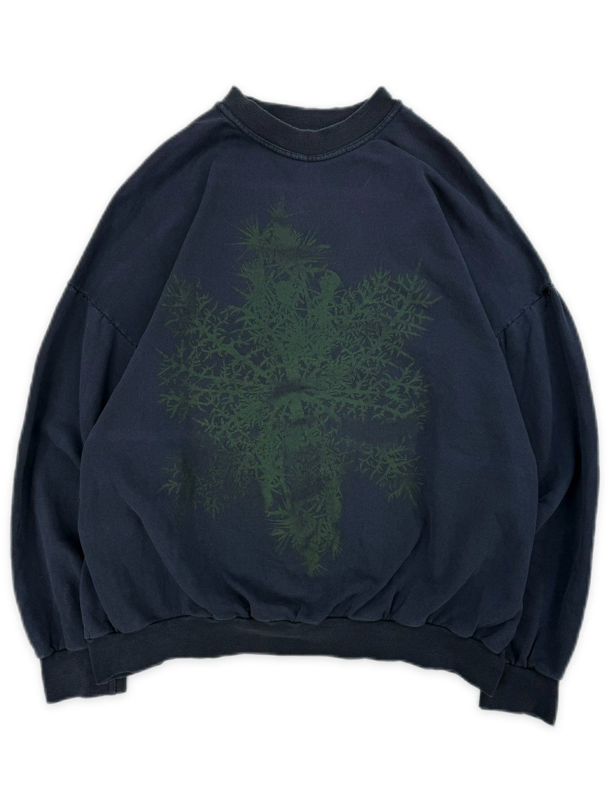 Raf Simons AW02 Raf Simons ‘Thorns’ Virginia Creeper Raglan Navy Blue Crewneck Size US L / EU 52-54 / 3 - 1 Thumbnail