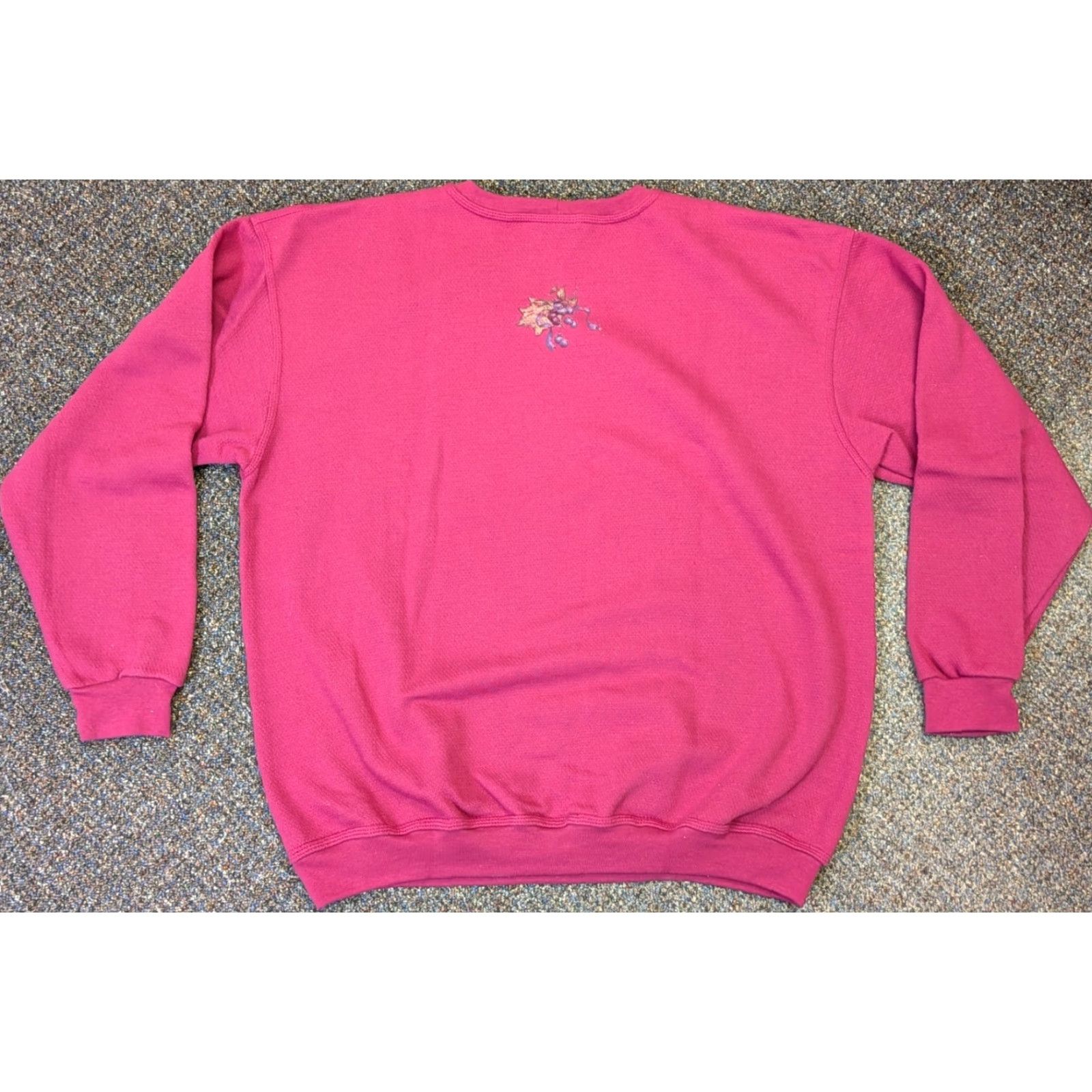 Northern Reflections VINTAGE Northern Reflections XL Red Womens Leaves Berries Pullover Sweatshirt Size XL / US 12-14 / IT 48-50 - 4 Thumbnail
