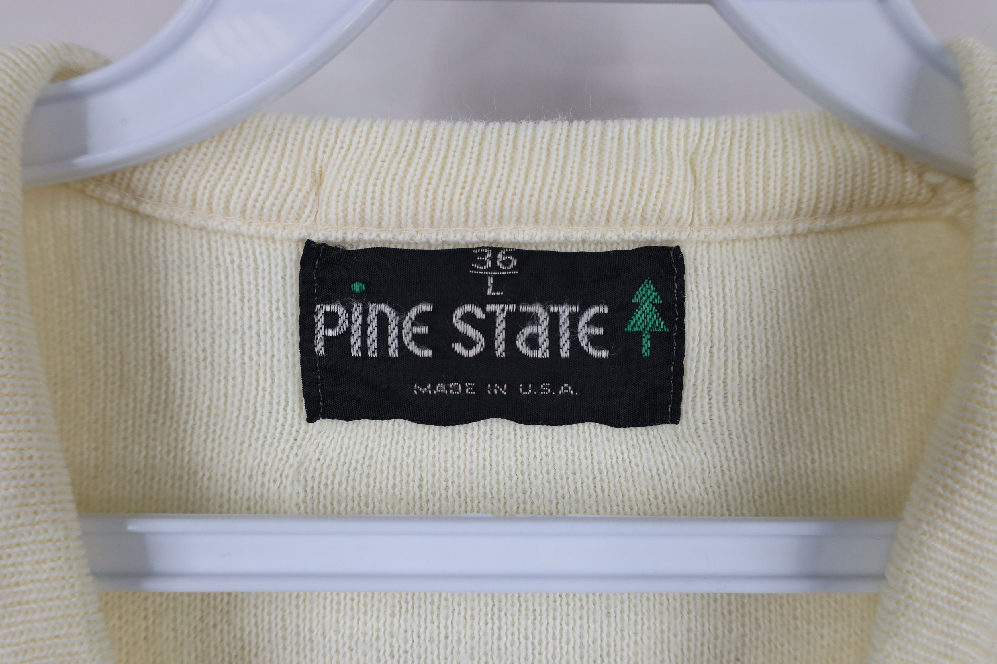 Vintage Vintage 70s Streetwear Feed Farmer Knit Sweater Cream USA Size L / US 10 / IT 46 - 10 Thumbnail