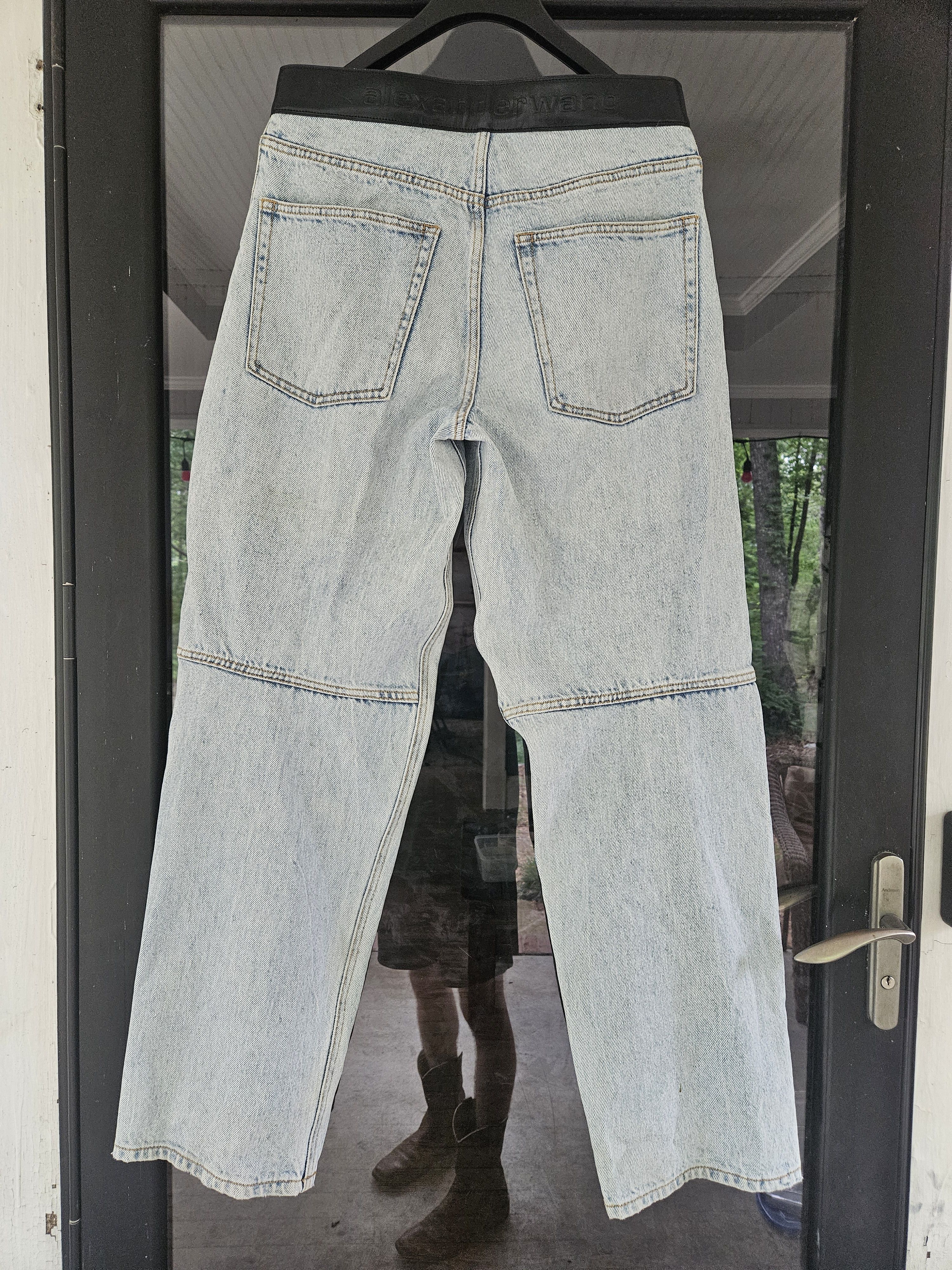 Alexander Wang Black Belt Waist Baggy Blue Denim Jeans Size US 32 / EU 48 - 5 Thumbnail