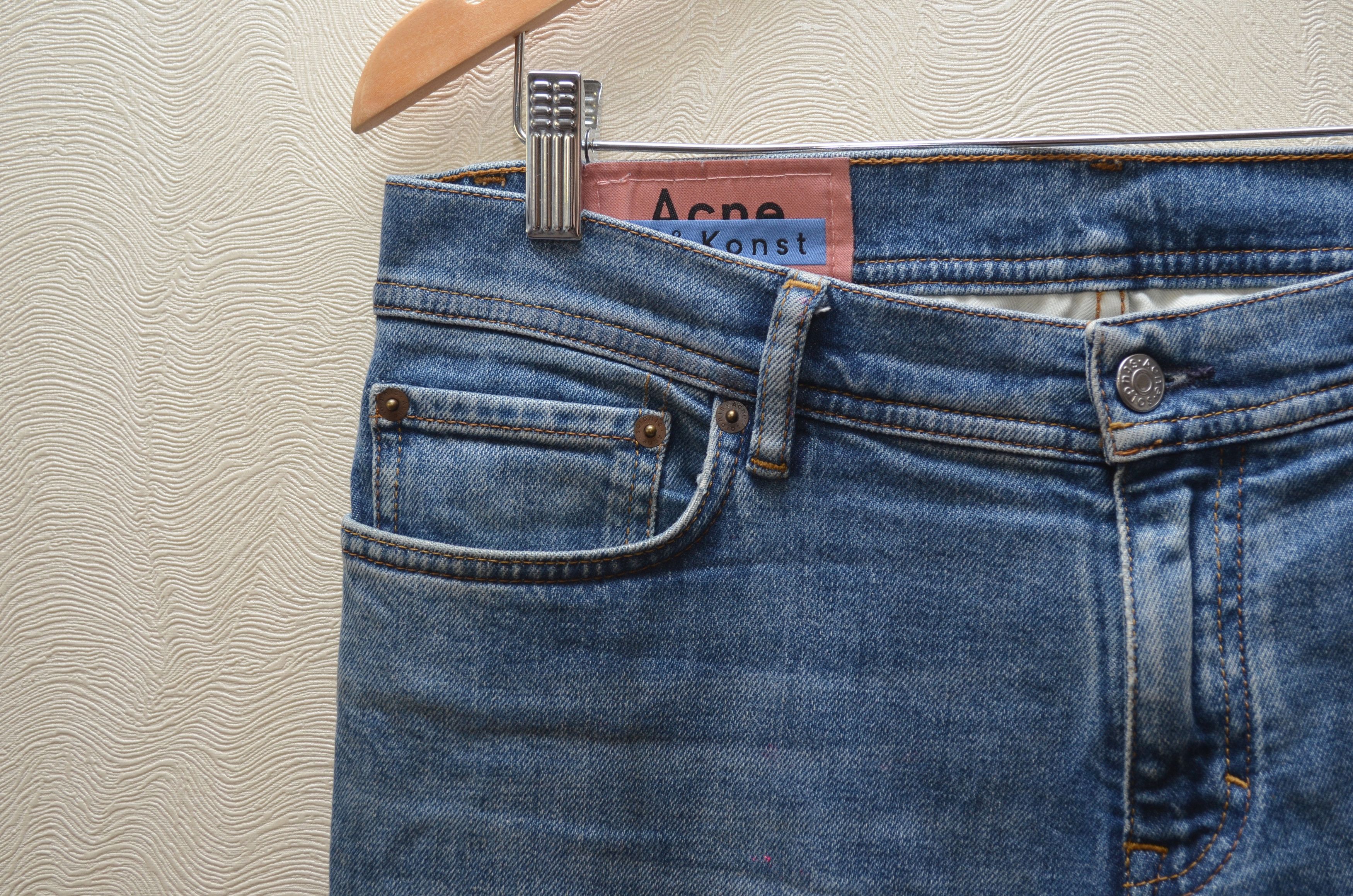 Acne Studios Bla Konst North Mid Blue Denim Jeans Sz W30 L30