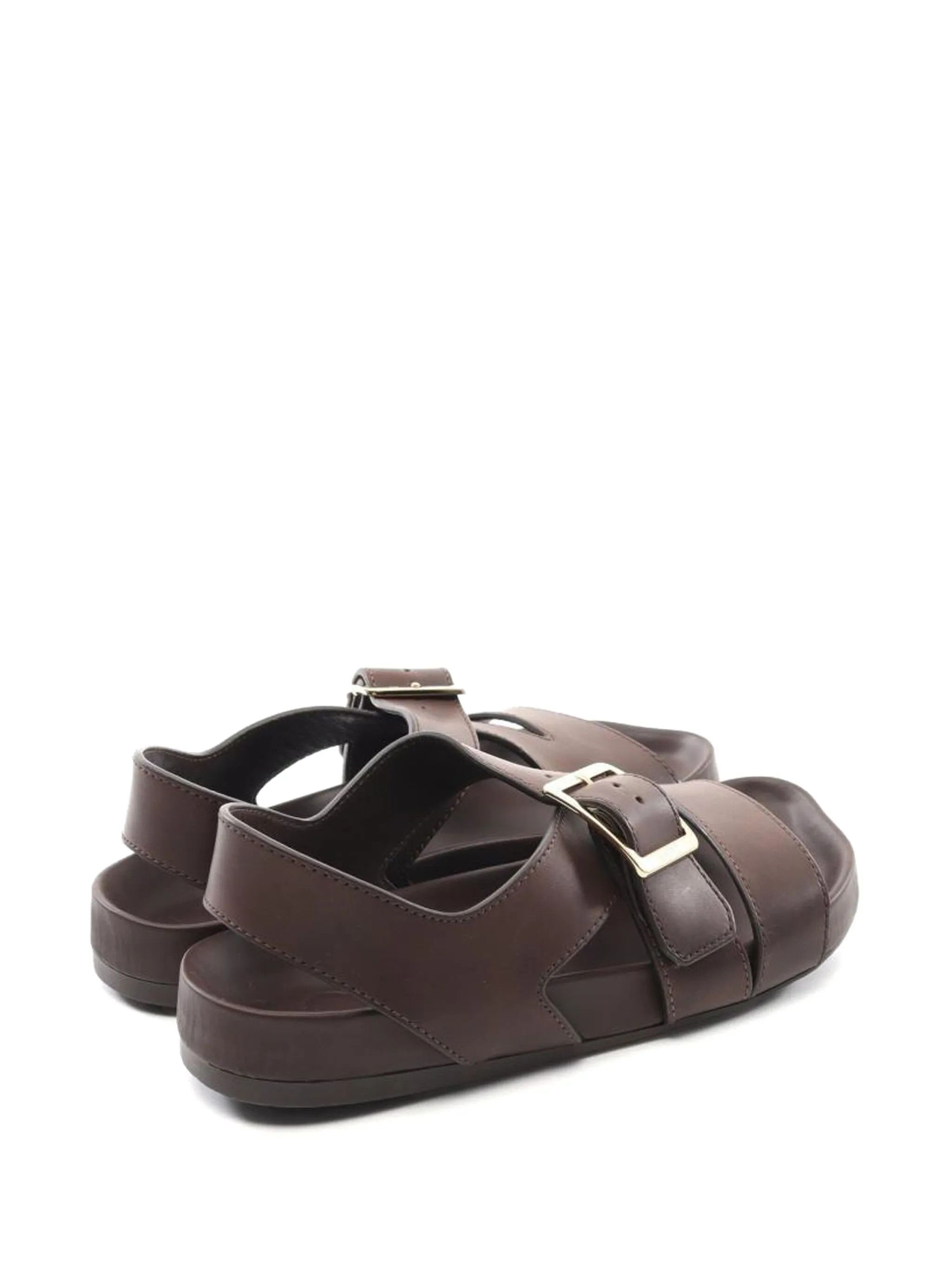 Loewe o1in1g0426 Ease Buckle Sandals in Dark Brown Size US 7 / IT 37 - 3 Thumbnail