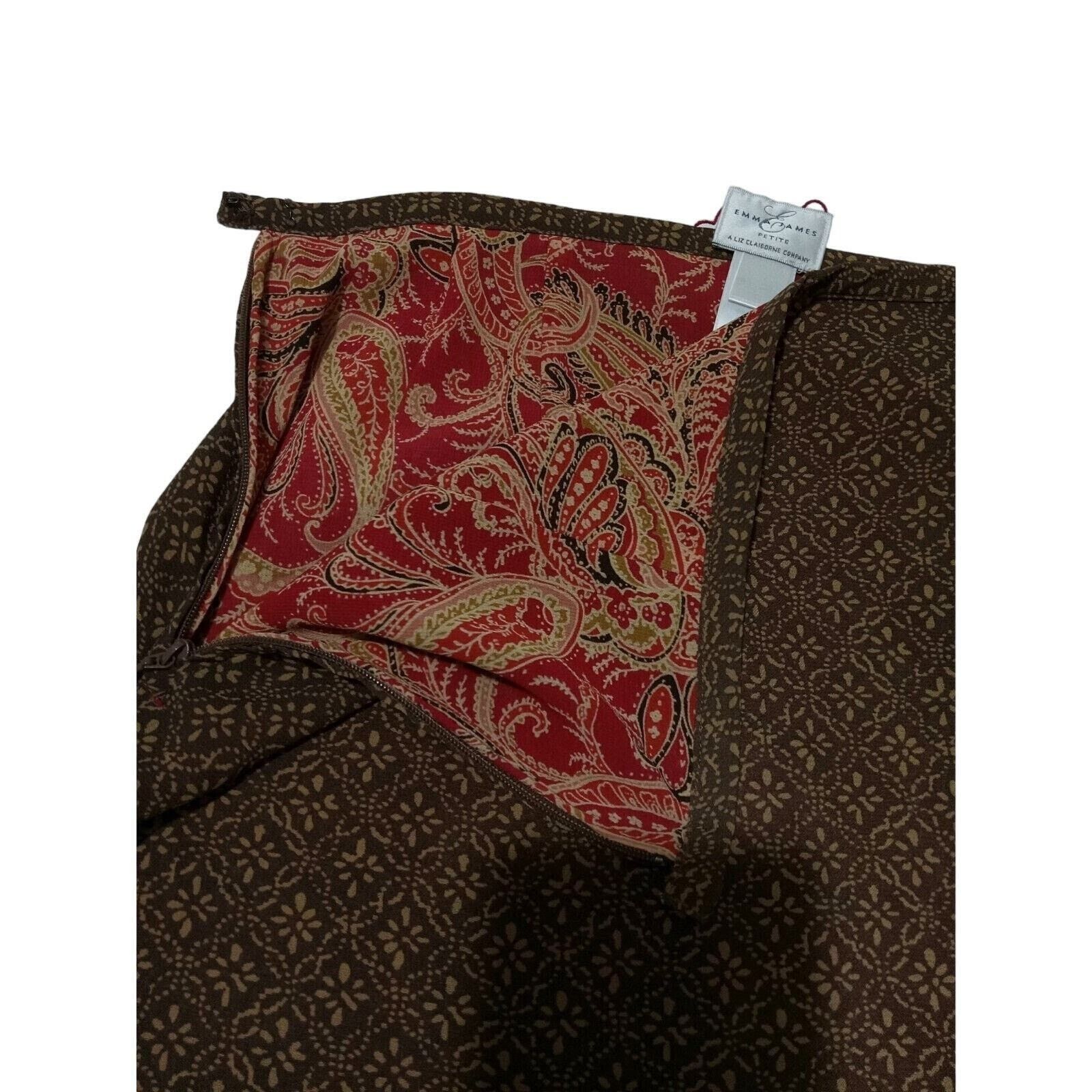 & Other Stories Emma James Skirt 8P Reversible A-Line Paisley Zip Elastic Size 28" / US 6 / IT 42 - 6 Thumbnail