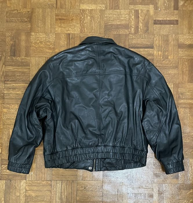 Vintage Vintage boxy leather jacket | Grailed