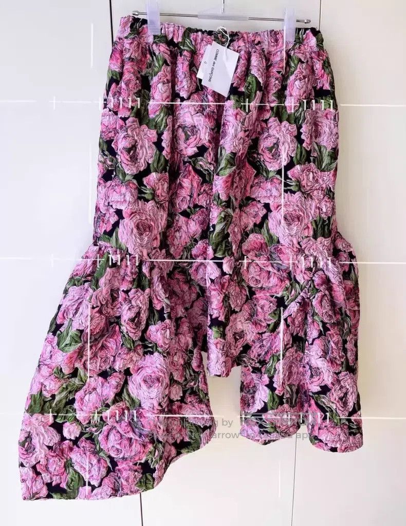 Comme des Garcons Comme Des Garcons size S Pink Flower Patchwork Casual Pant Size 23" - 6 Thumbnail