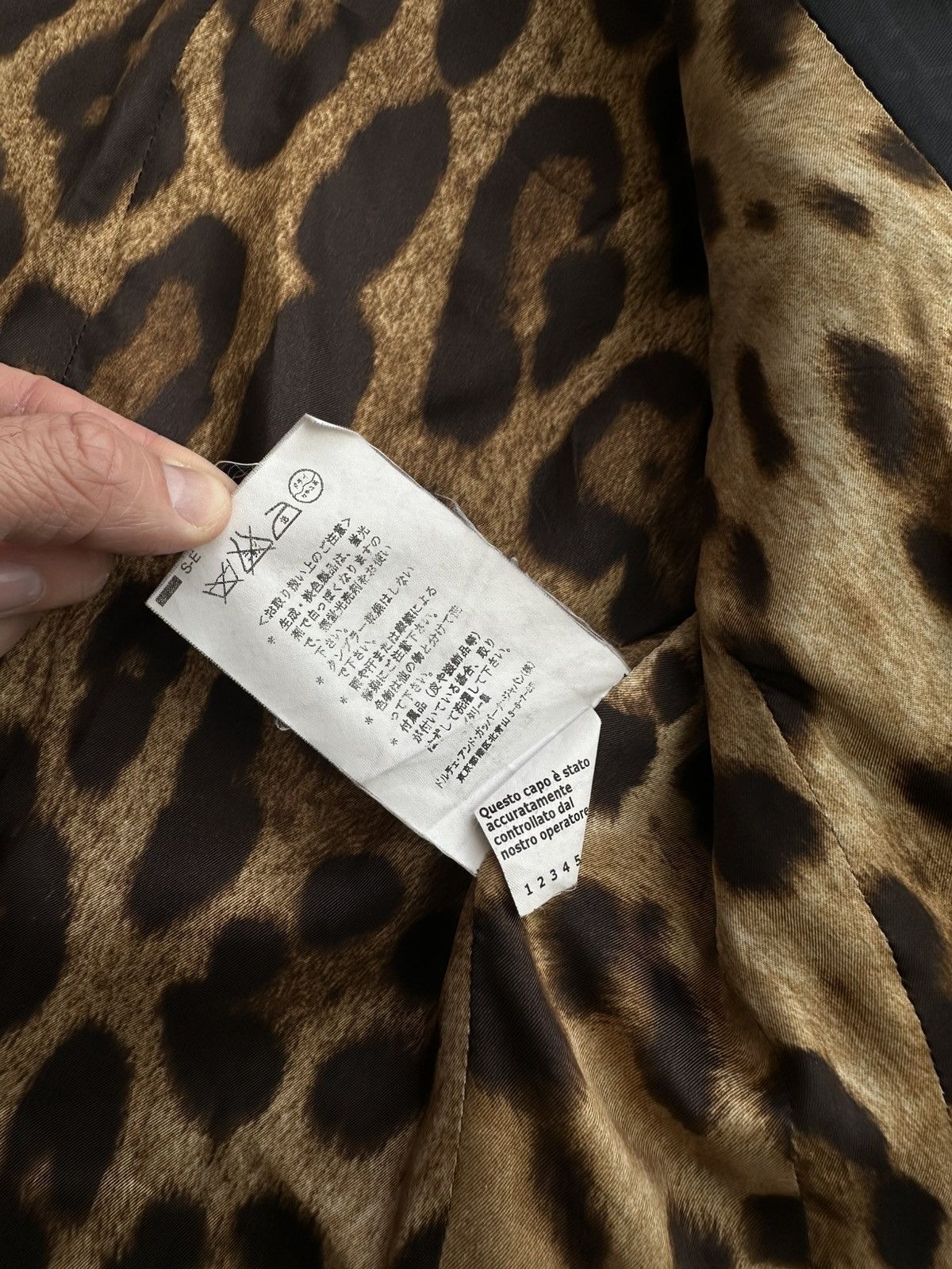 Dolce & Gabbana Dolce & Gabbana Blazer Leopard Lined Black VirginWool Jacket Size M / US 6-8 / IT 42-44 - 11 Thumbnail