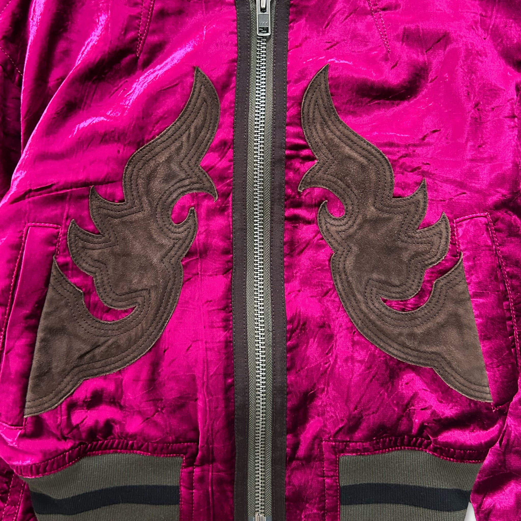 Haider Ackermann Haider Ackermann Pink Velvet Varsity Jacket Size US S / EU 44-46 / 1 - 3 Thumbnail