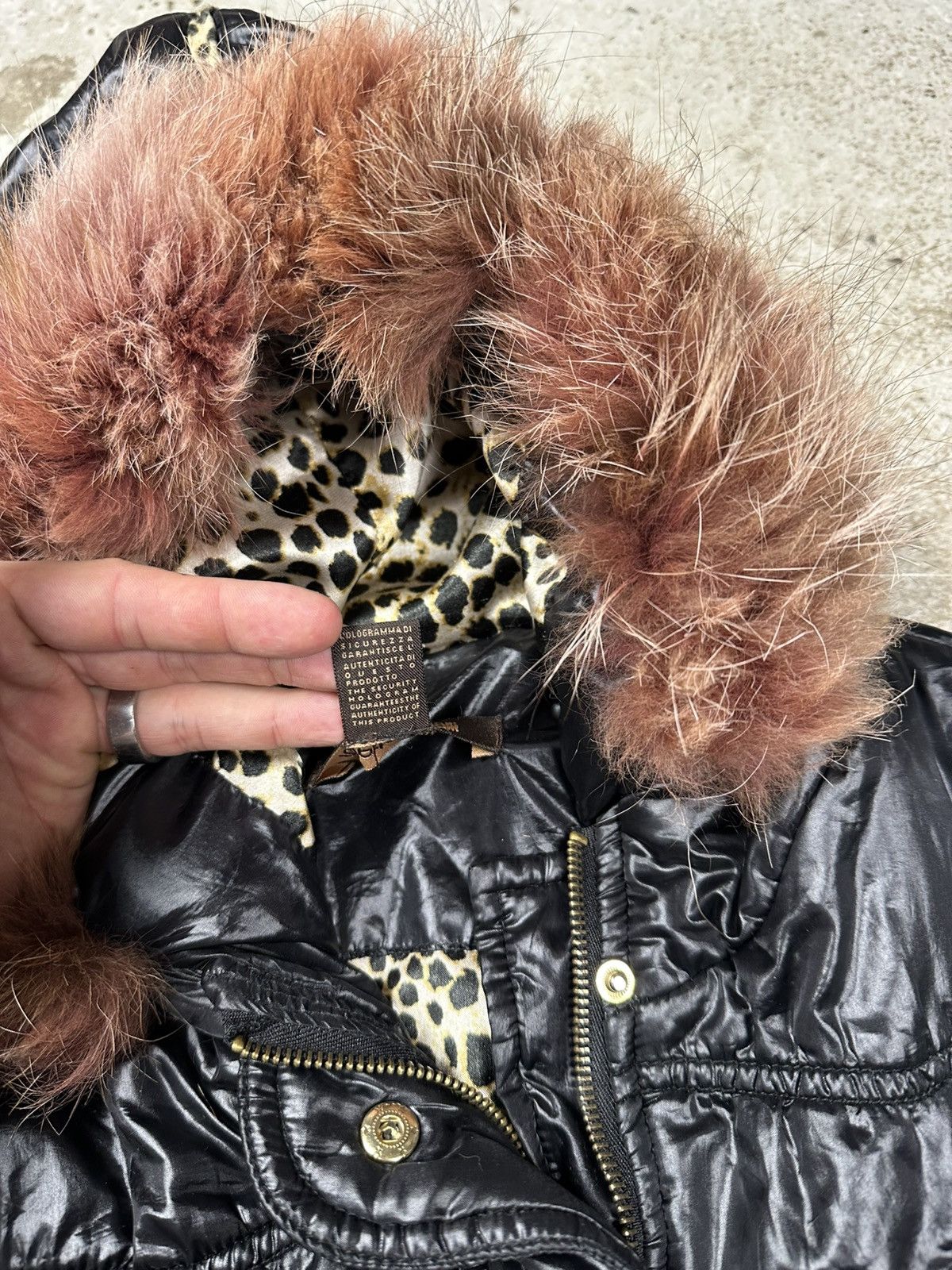 Roberto Cavalli × Vintage Vintage Y2K Roberto Cavalli Faux Fur Black Hooded Bomber Size US S / EU 44-46 / 1 - 9 Thumbnail