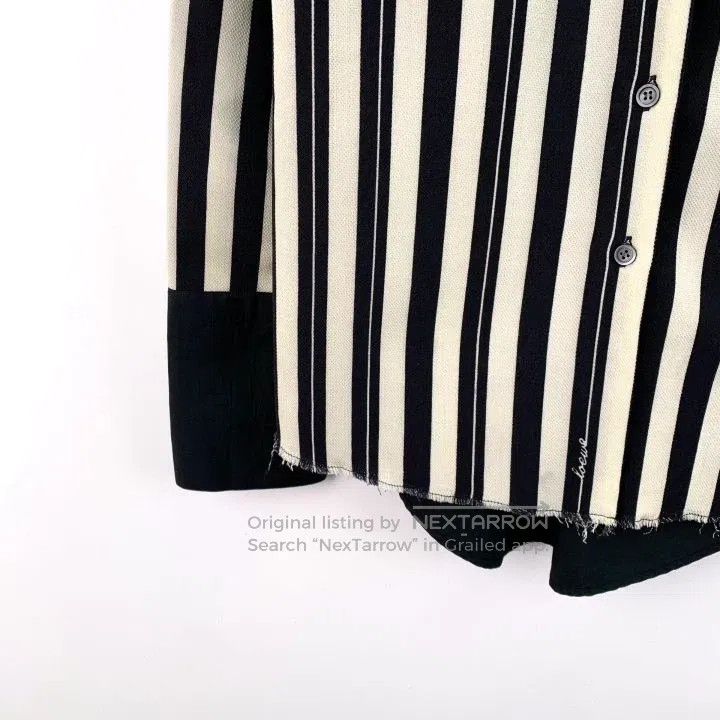 Loewe Loewe Color Block Vertical Striped Wool Lapel Single Breas Size S / US 4 / IT 40 - 4 Thumbnail