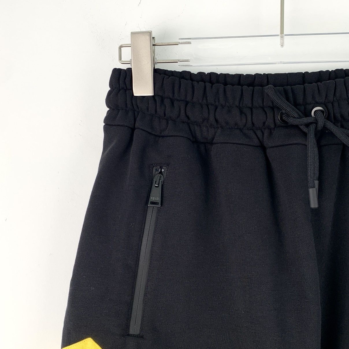 Fendi Fendi Black Logo Letter Spliced Casual Shorts K26WX Size US 30 / EU 46 - 3 Thumbnail
