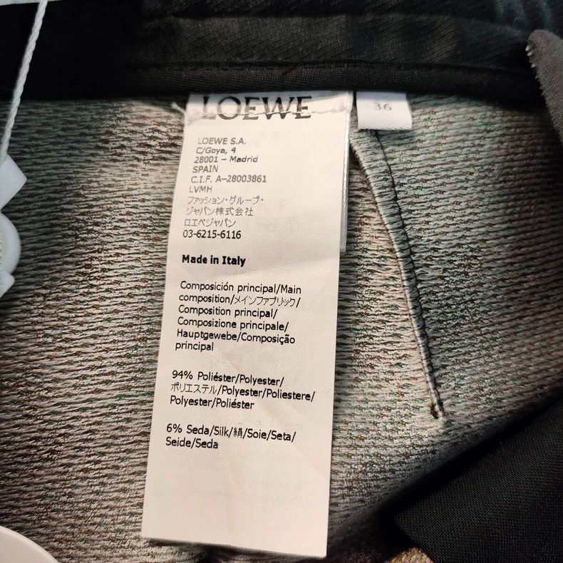 Loewe LOEWE Pure Cotton Wide Leg Pants, Black, Size S Size 24" / US 00 / IT 34 - 4 Thumbnail