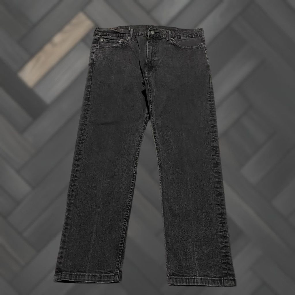 Levi's VINTAGE? Wait. Levis 502 Jeans Mens 38x27 Black Straight Leg Denim Button Fly Classic Fit Size US 38 / EU 54 - 1 Thumbnail