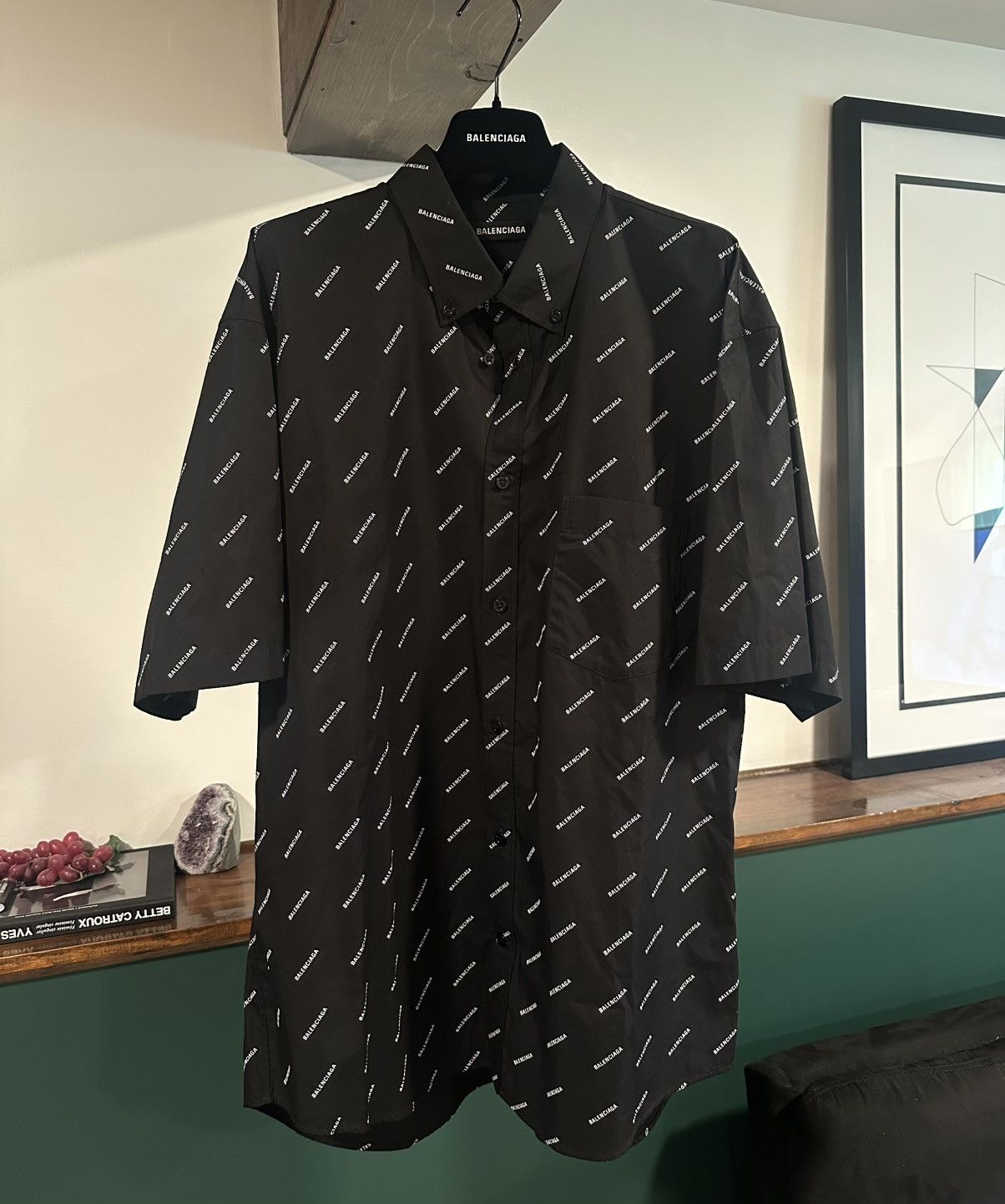Balenciaga Balenciaga Logo Button Down Shirt Size US L / EU 52-54 / 3 - 1 Thumbnail