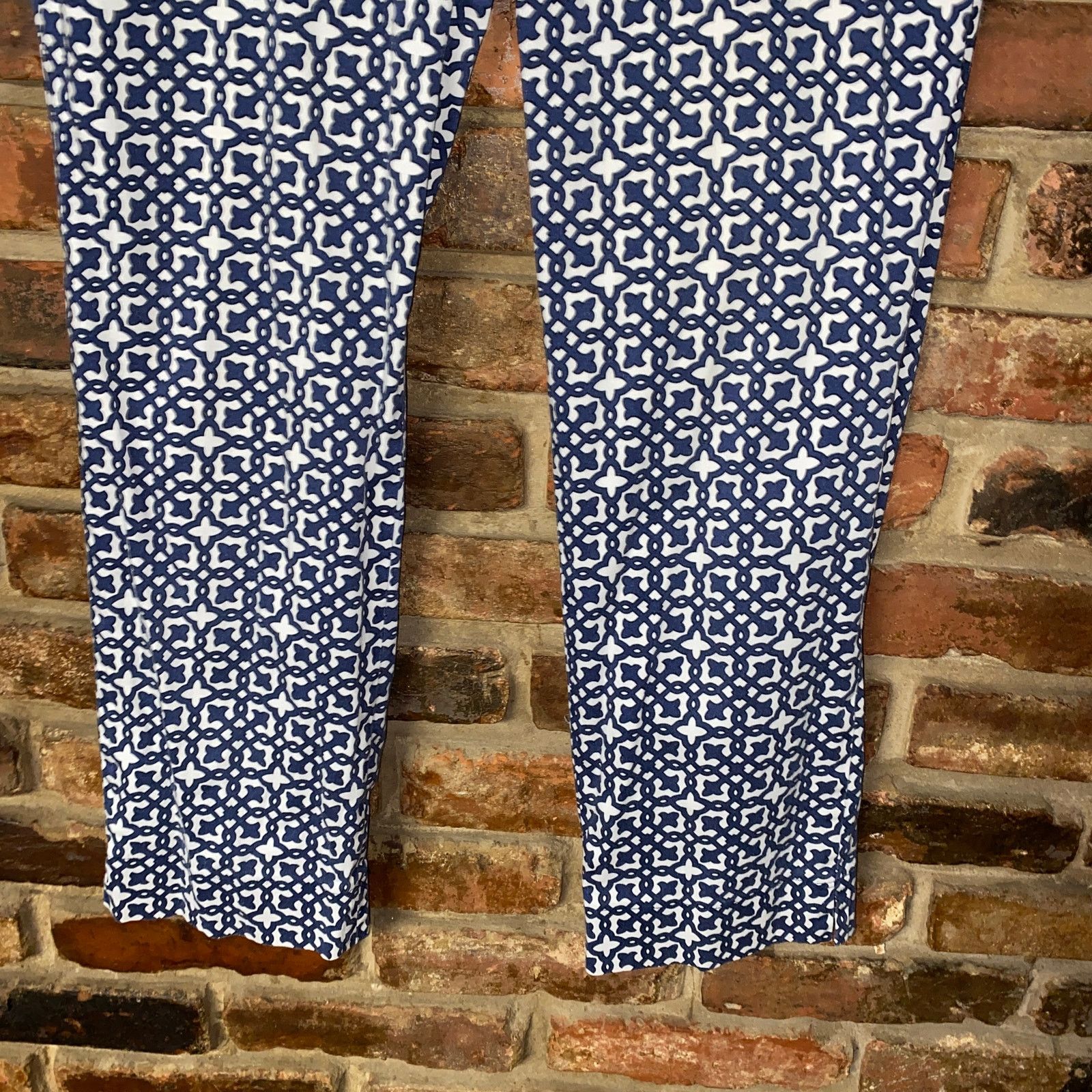 Laundry by Shelli Segal Laundry by Shelli Segal Blue White Slim Fit Cropped Pants 6 Size 28" / US 6 / IT 42 - 5 Thumbnail