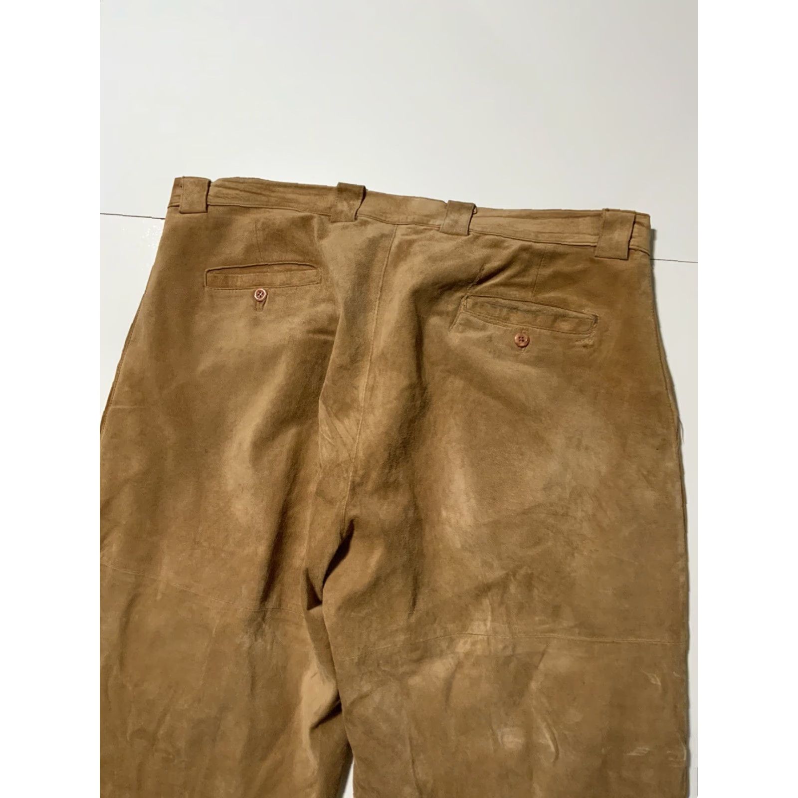 Vintage VINTAGE Joey Richi Leather Lined Baggy Loose Fit Mens Pants Sz. 40 Brown 100% Leather Style Leather Regular Pants Mens 40 Inseam 29in Size US 40 / EU 56 - 6 Thumbnail