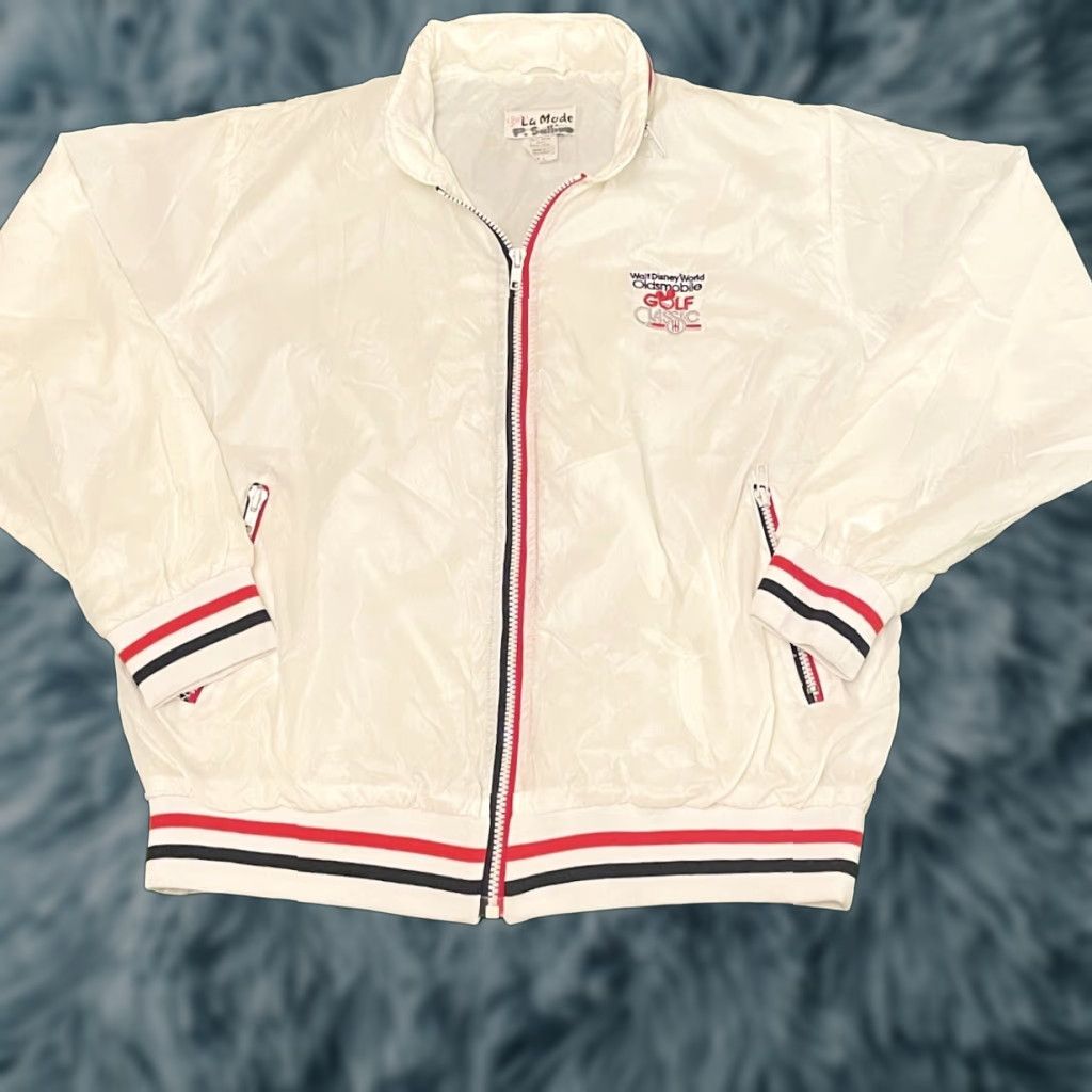Disney VINTAGE Walt Disney World Oldsmobile Golf Classic Jacket USA Size L Windbreaker Golf Men White Nylon Zip Size US L / EU 52-54 / 3 - 1 Thumbnail
