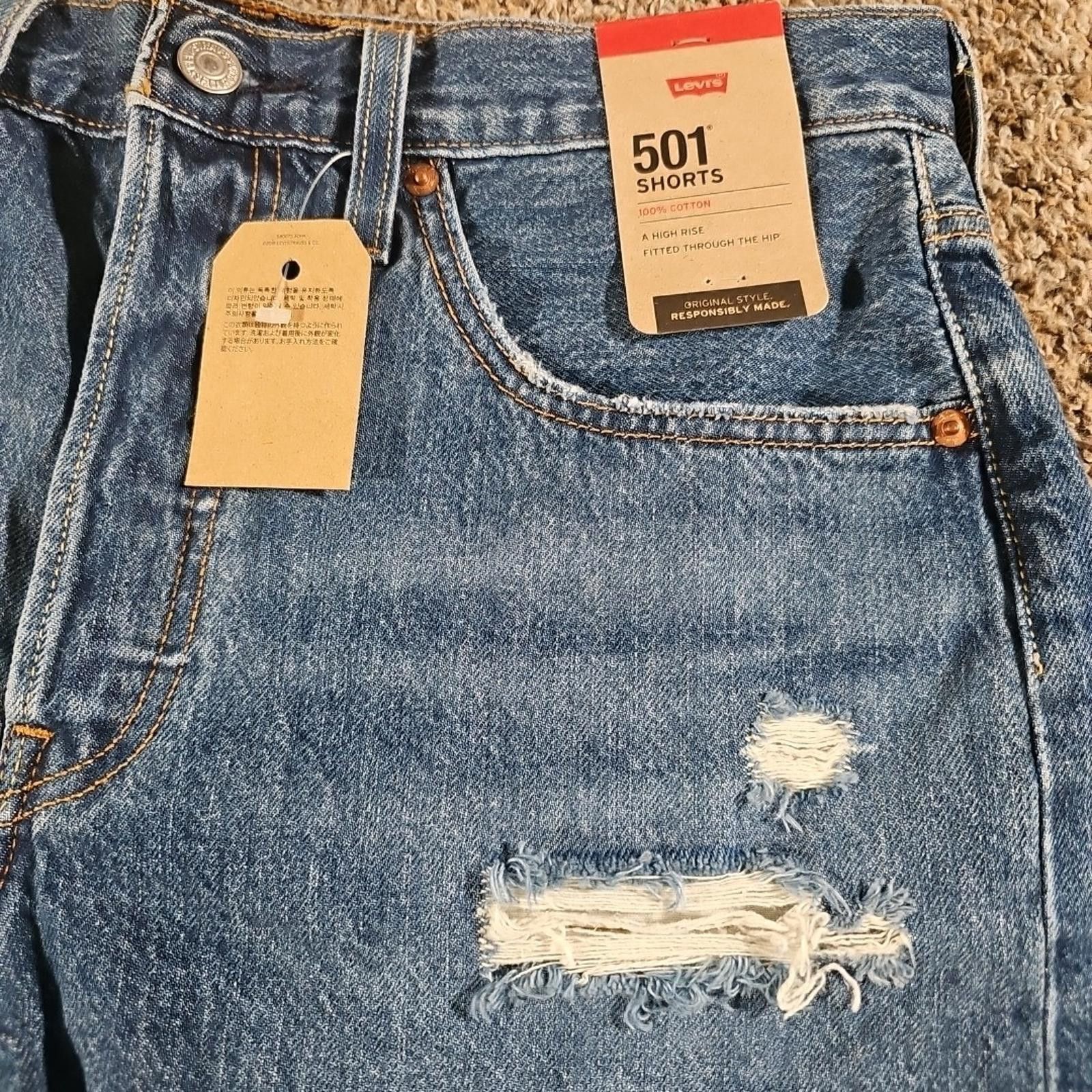 Levi's NWT Levis 501 Denim Cutoff Shorts Sz 30 Size 30" / US 8 / IT 44 - 2 Thumbnail