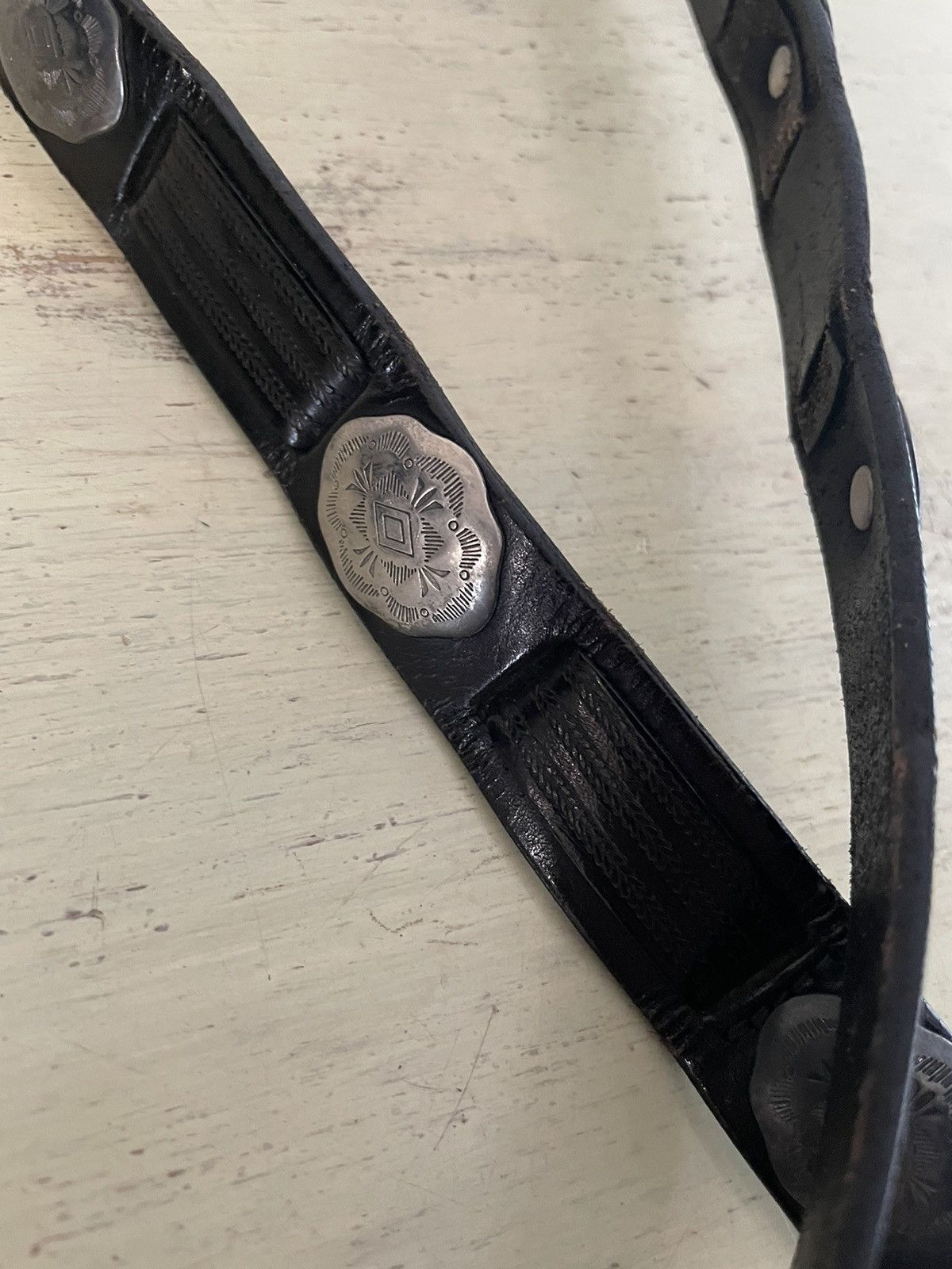 Cole Haan × Vintage Conch Embellished Belt Size 36 - 7 Thumbnail